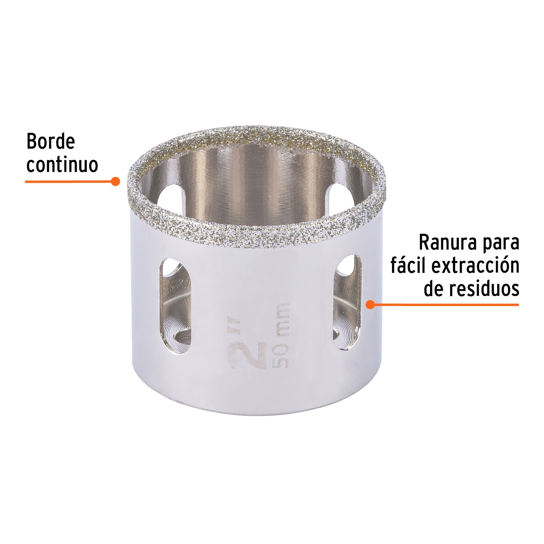 Brocasierra con diamante 2" borde continuo, Truper - 17132