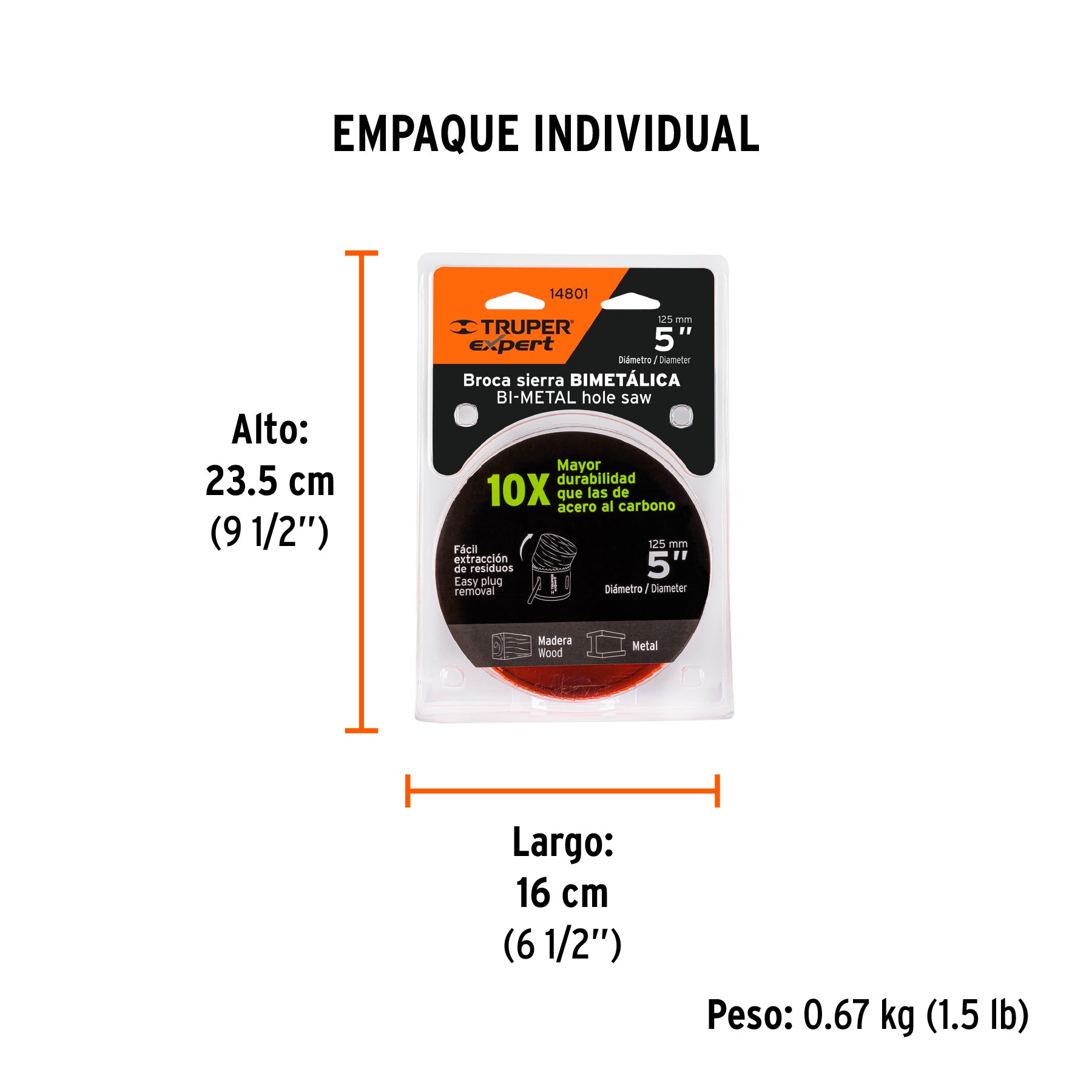 Brocasierra bimetálica 5", Truper Expert - 14801