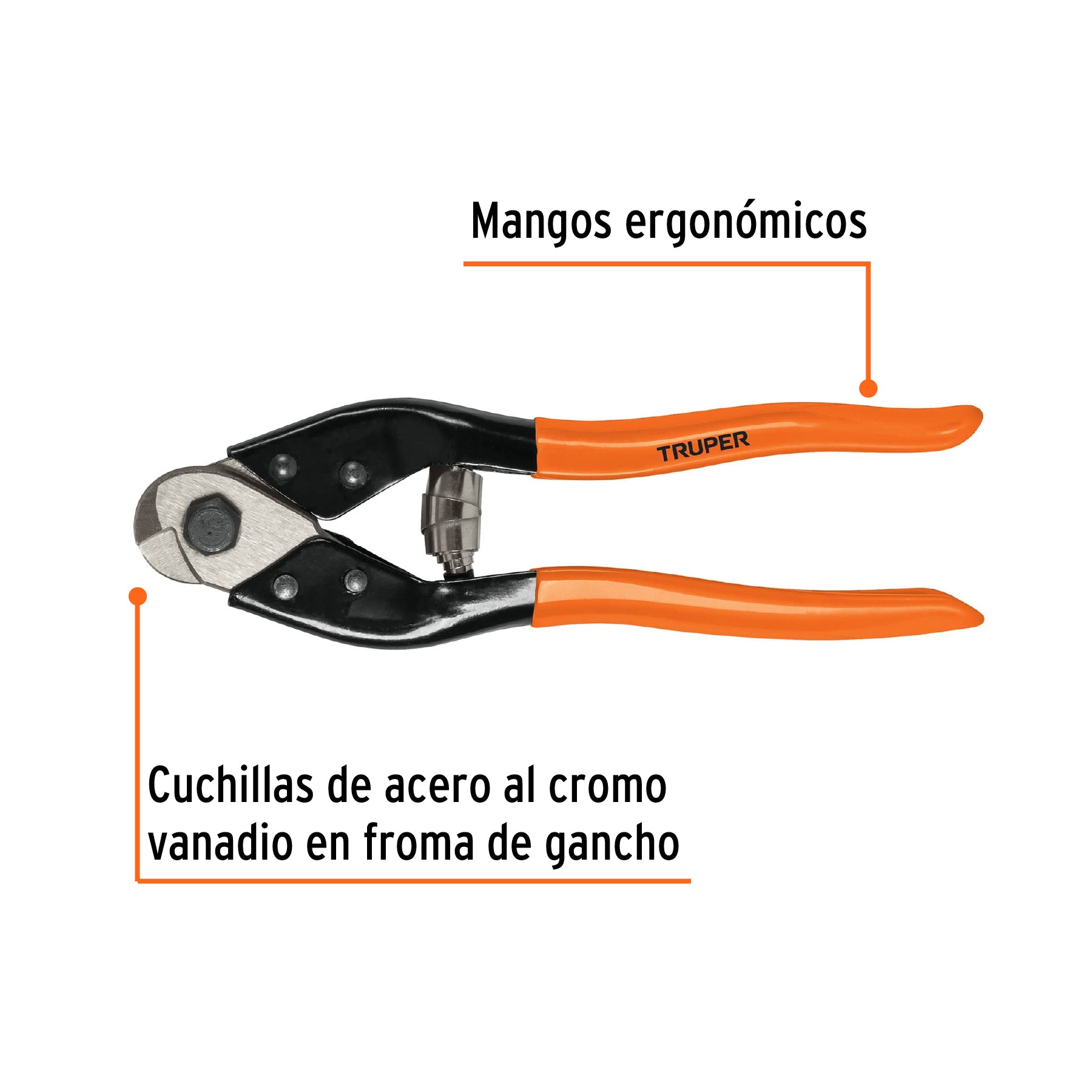 Cortador de 8" de cable y alambre, Truper - 101097