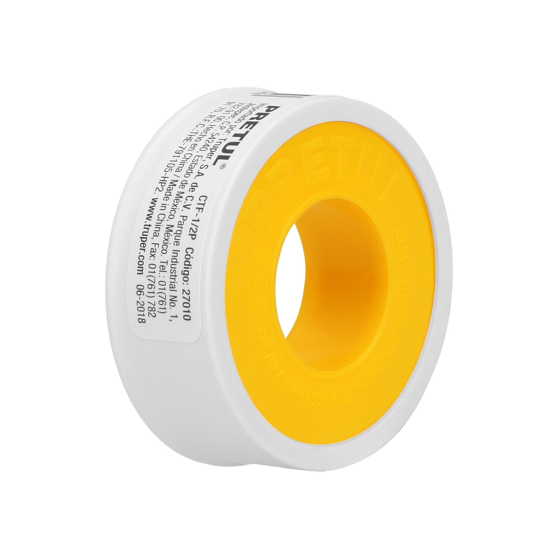 Cinta sella roscas 1/2" X 7 m de largo, Pretul - 27010