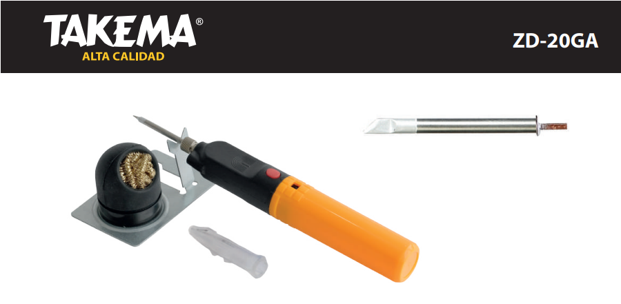 Cautin Recargable Tipo C 12W, TAKEMA ZD-20GA