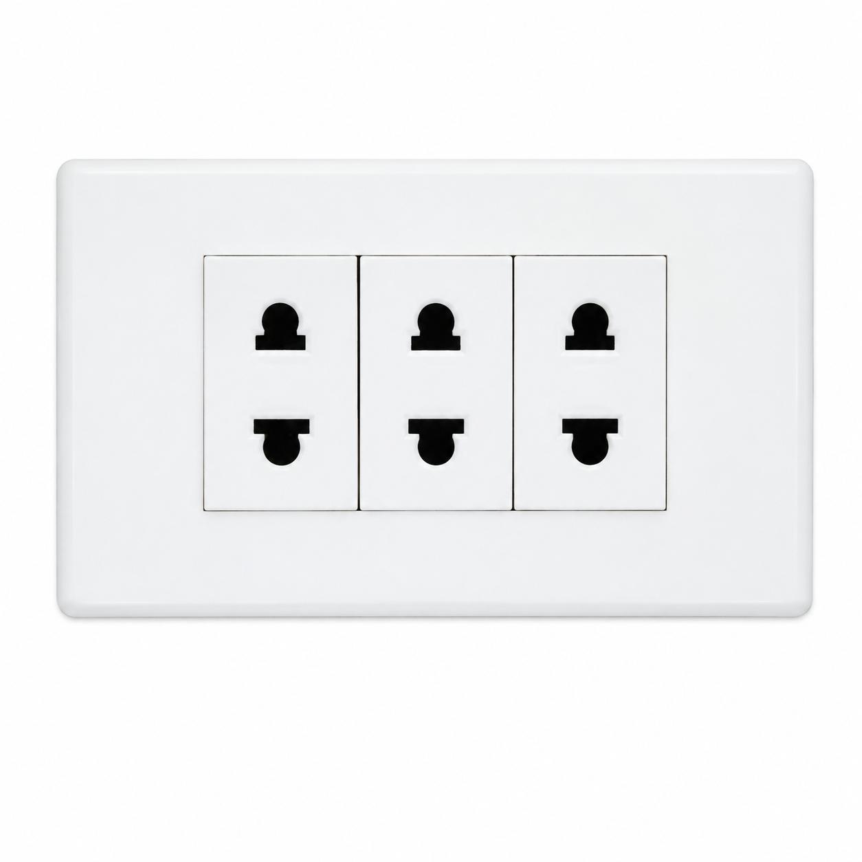Tomacorriente Empotrable Triple PC-Blanca Uyustools TMA603U