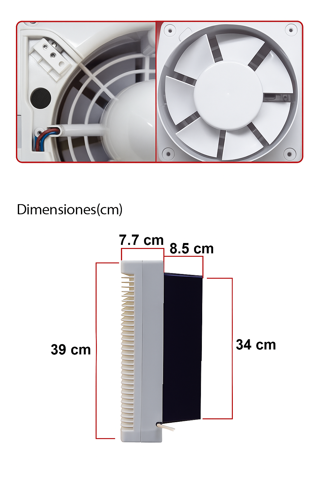 Extractor de Aire de 12 pulg 46w Opalux OP-AC12
