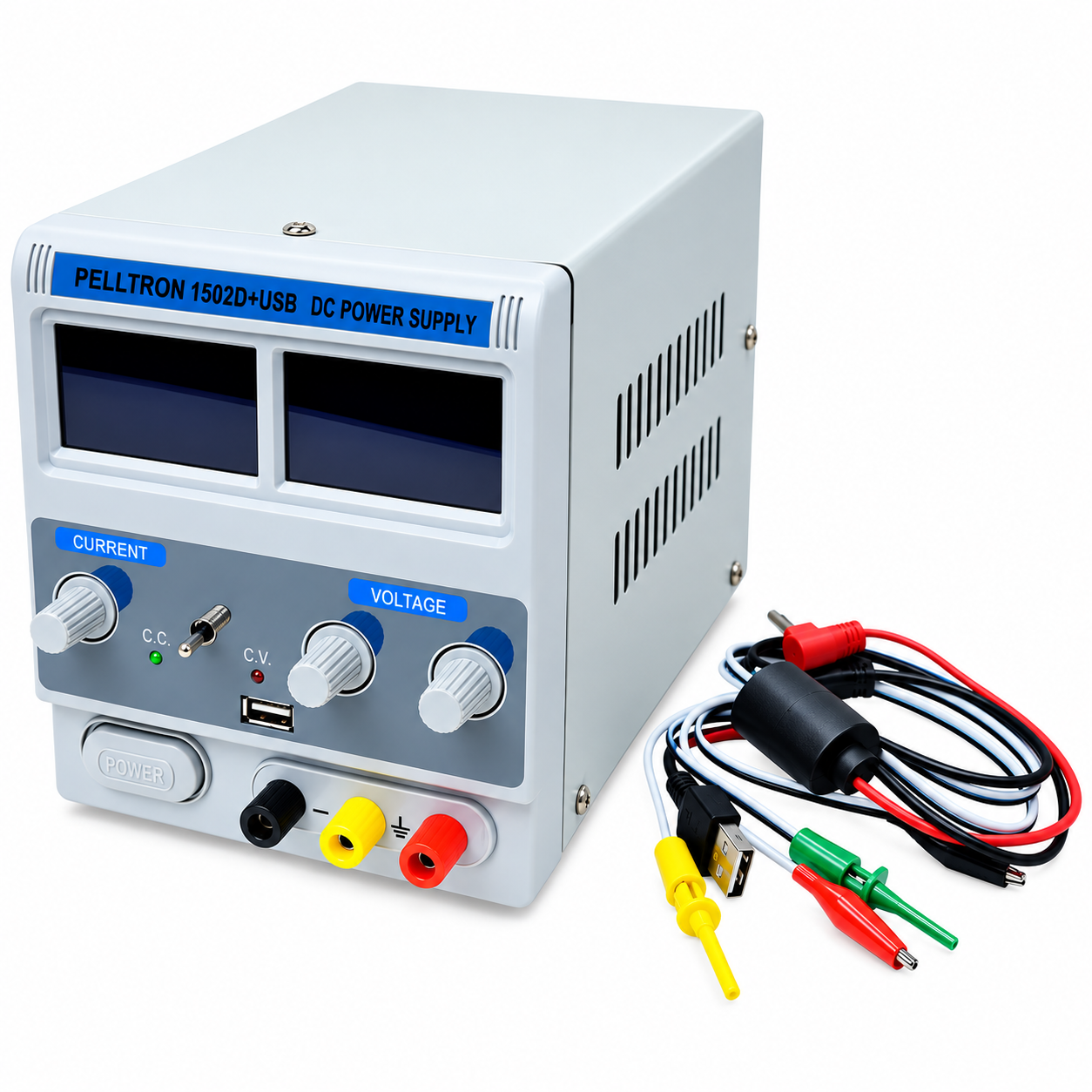 Fuente de alimentación regulable Pelltron 1502D+USB