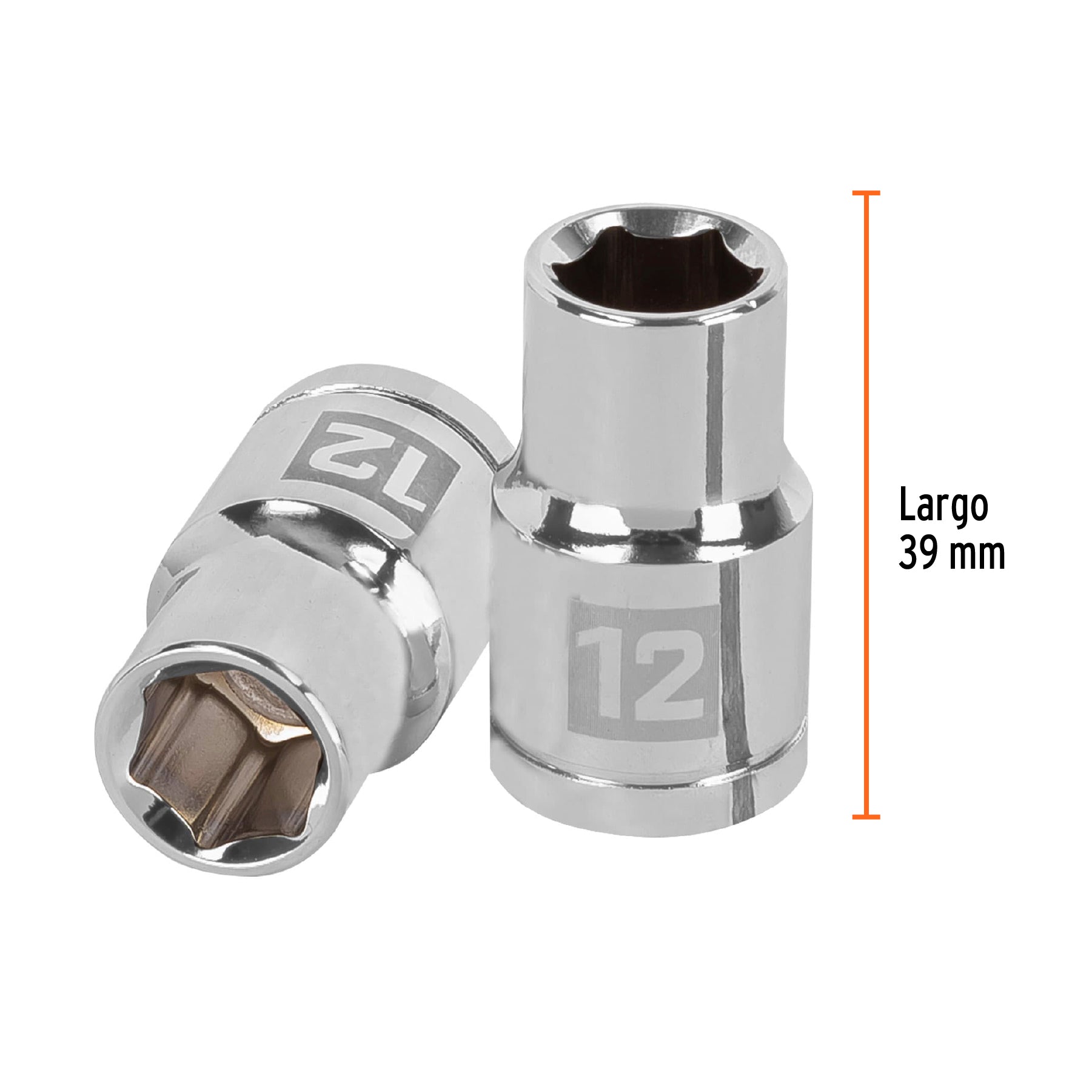 Dado de 12 mm, 6 puntas, cuadro 1/2", Truper - 13262