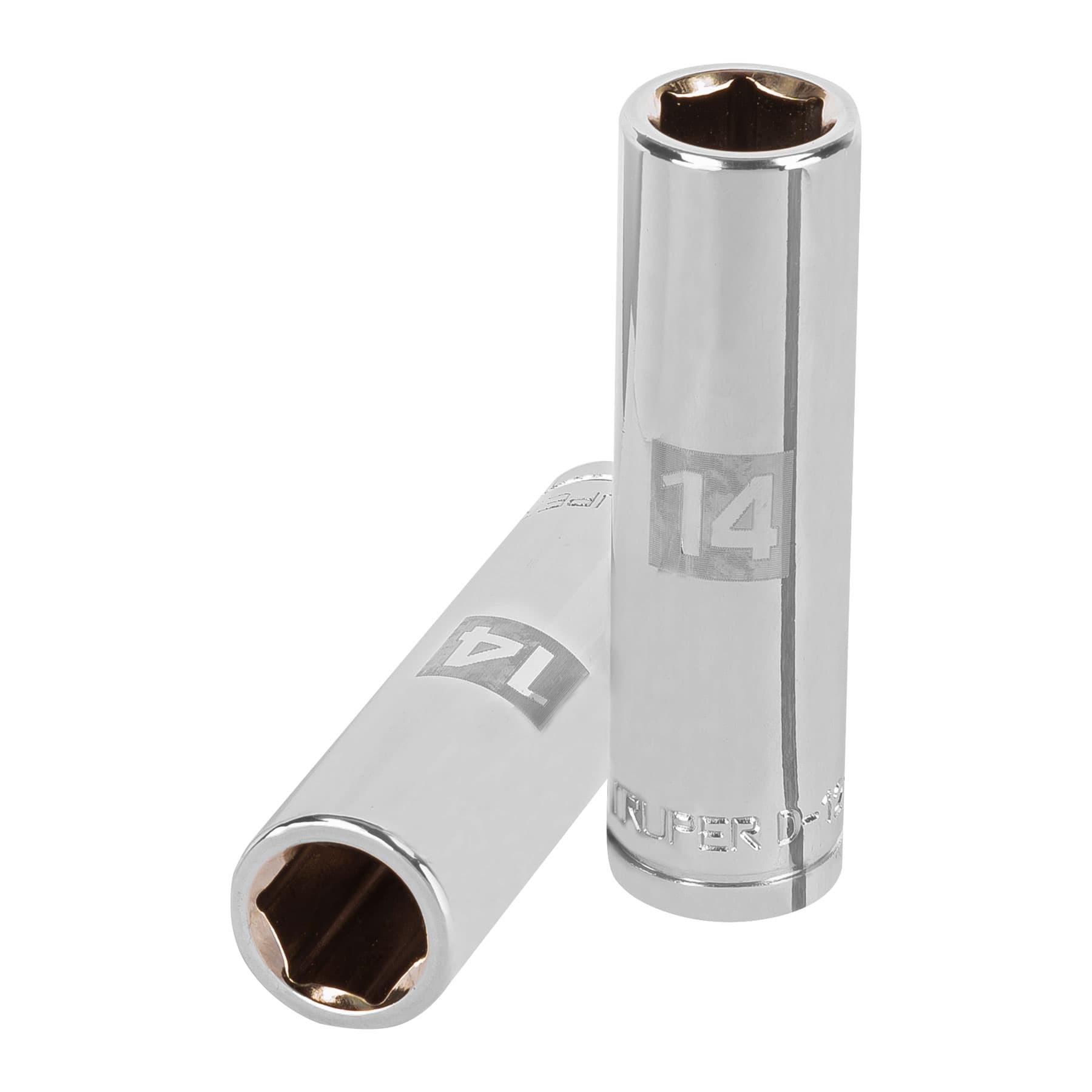 Dado largo de 14 mm, 6 puntas, cuadro 1/2", Truper - 13354