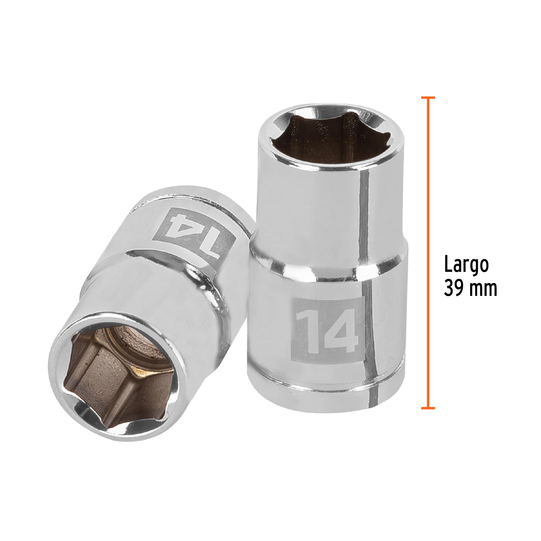 Dado de 14 mm, 6 puntas, cuadro 1/2", Truper - 13264