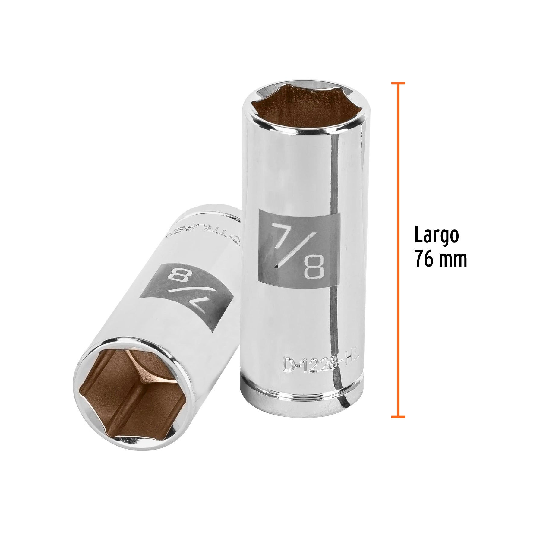 Dado tubular hexagonal encastre 1/2" de 7/8", Truper - 13331