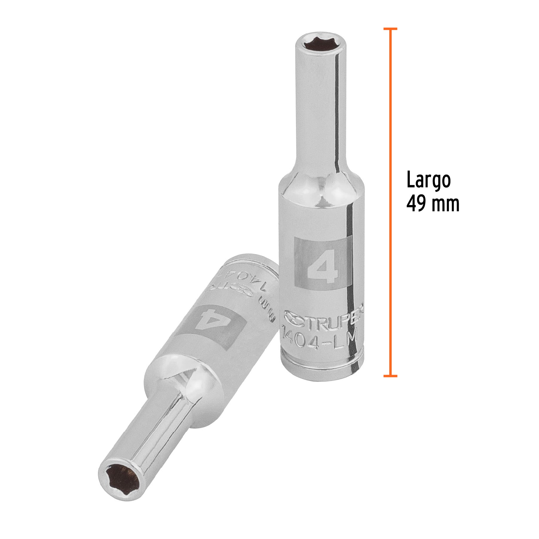 Dado tubular hexagonal encastre 1/4" de 4 mm, Truper - 100968