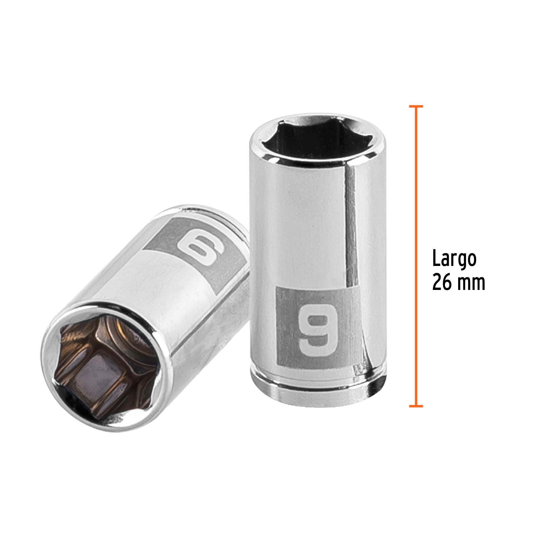 Dado de 9 mm, 6 puntas, cuadro 1/4", Truper - 13171