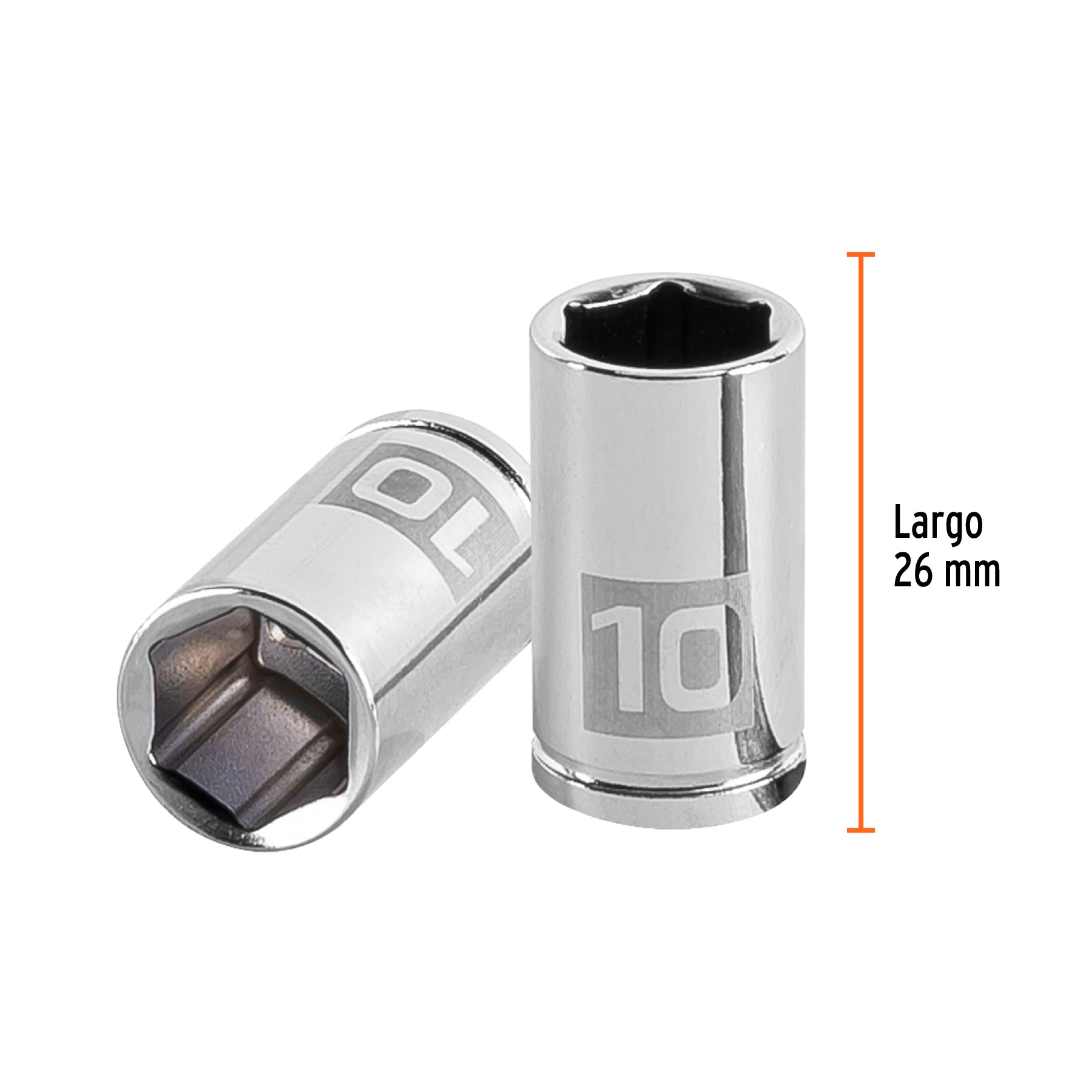 Dado hexagonal encastre 1/4" de 10 mm, Truper - 13172