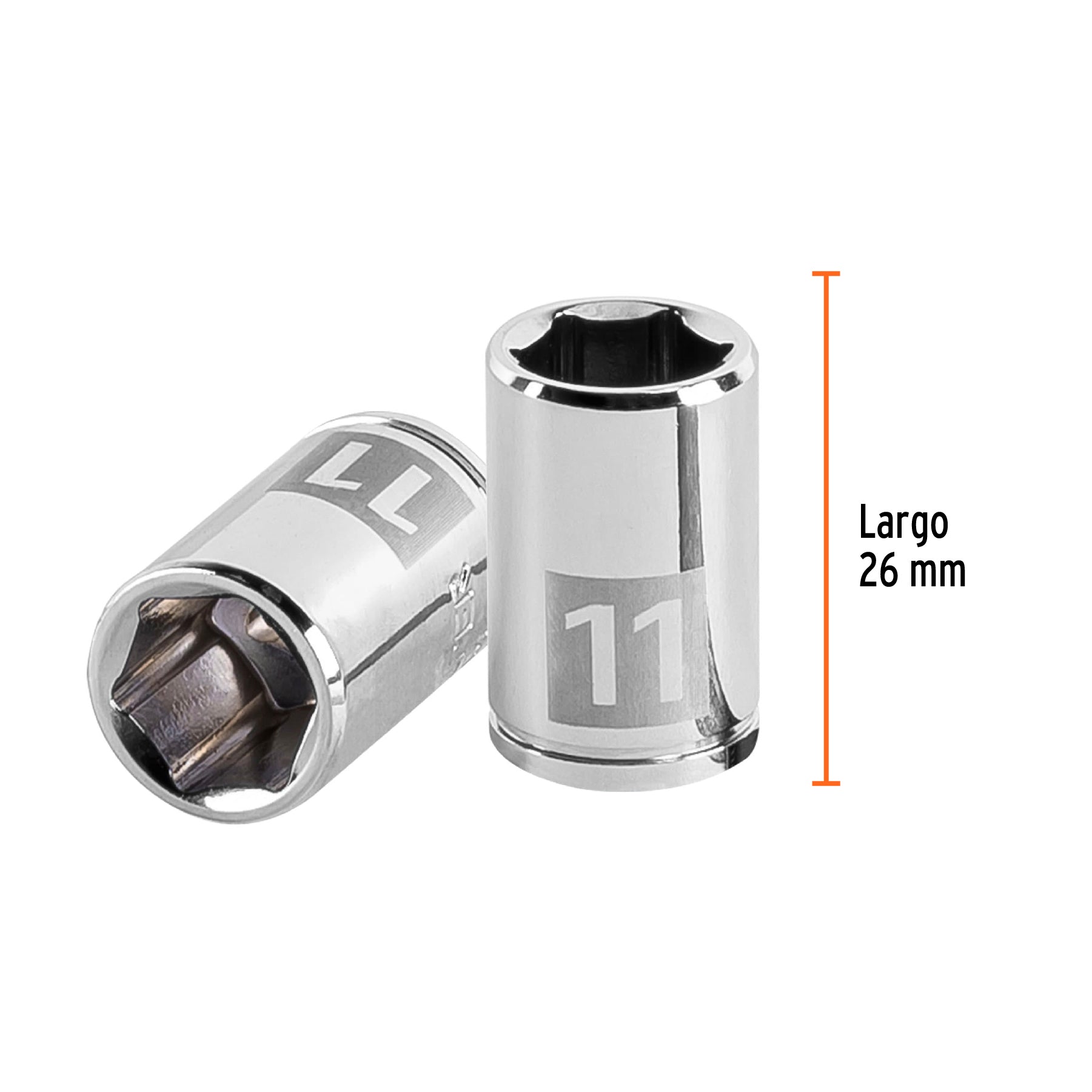 Dado hexagonal encastre 1/4" de 11 mm, Truper - 13173