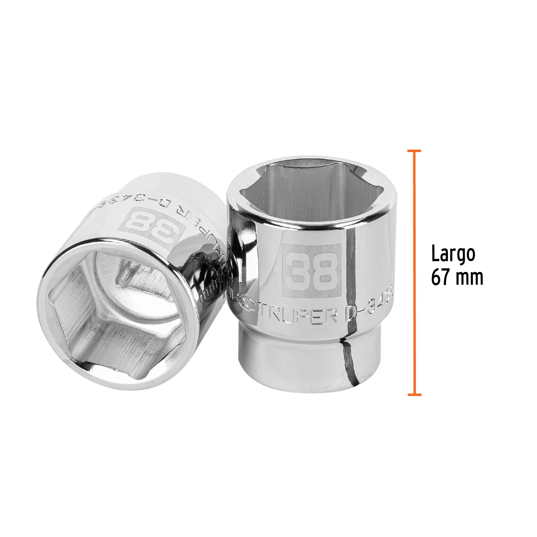 Dado hexagonal encastre 3/4" de 38 mm, Truper - 14989