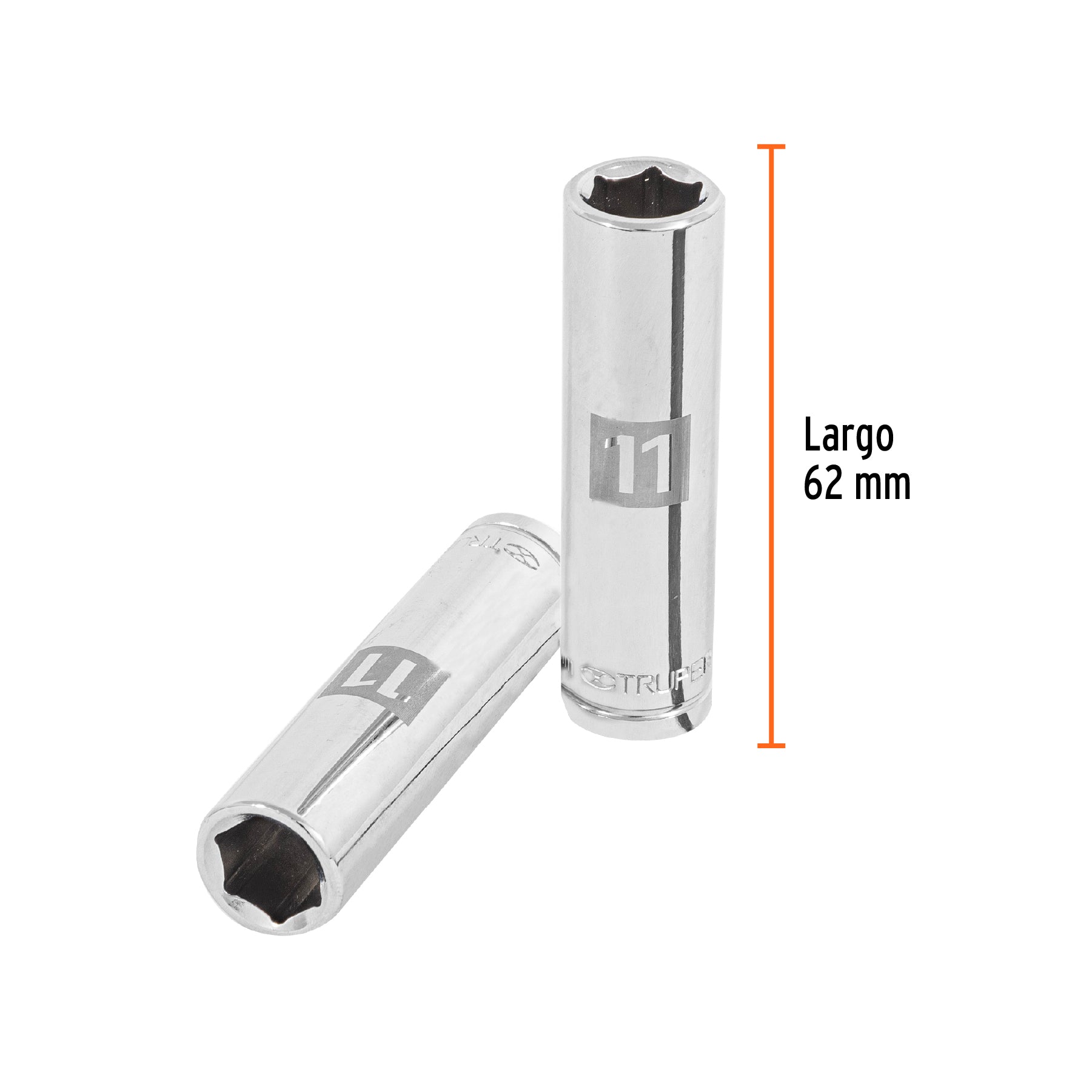 Dado tubular hexagonal encastre 3/8" de 11 mm, Truper - 13771