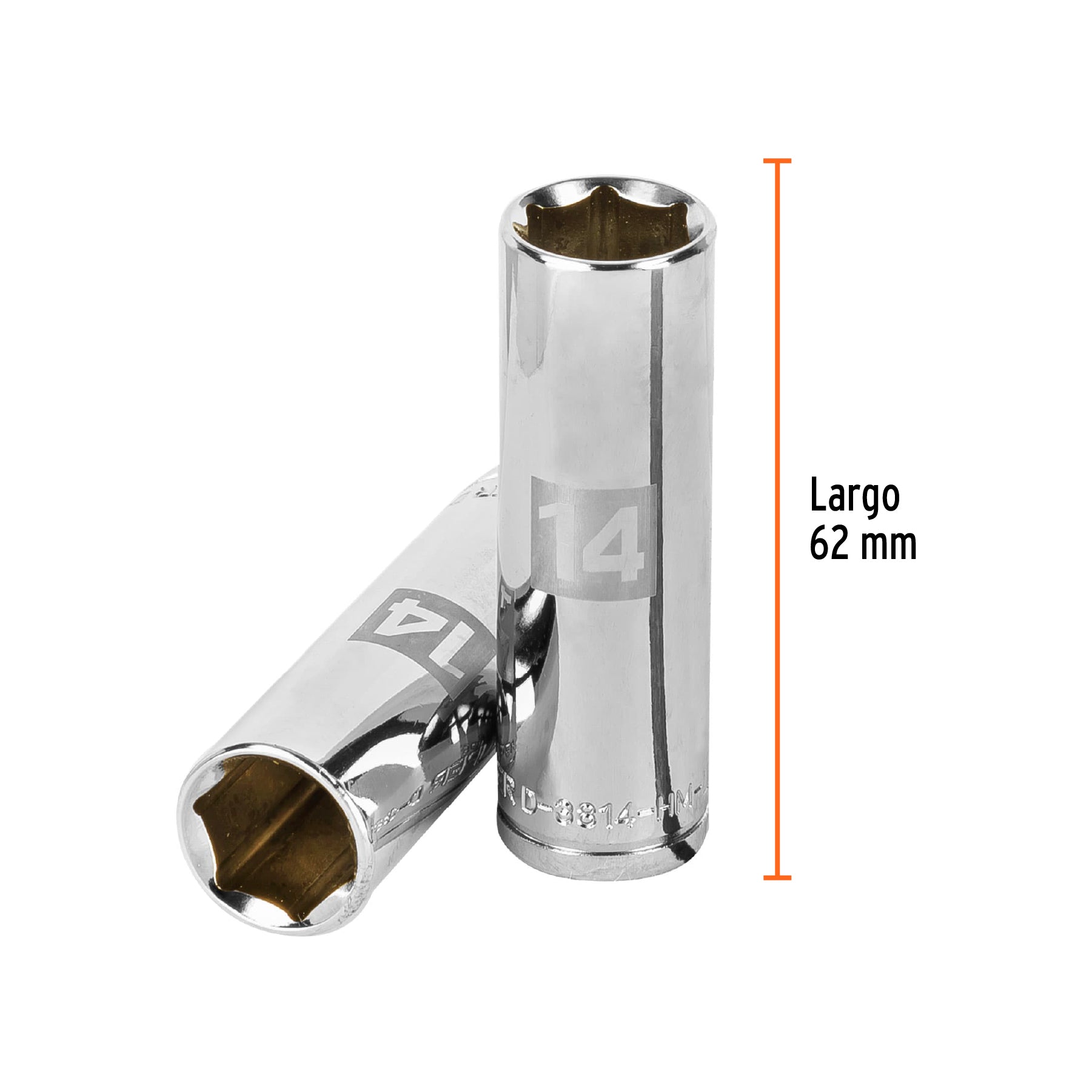 Dado tubular hexagonal encastre 3/8" de 14 mm, Truper - 13774