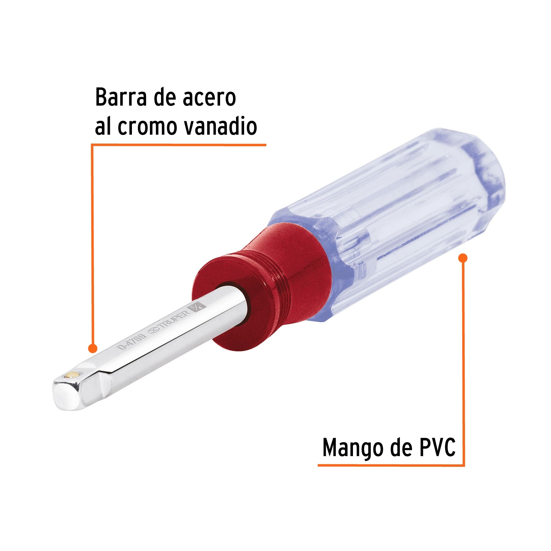 Desarmador de 7" para dados encastre 1/4" Truper - 13221