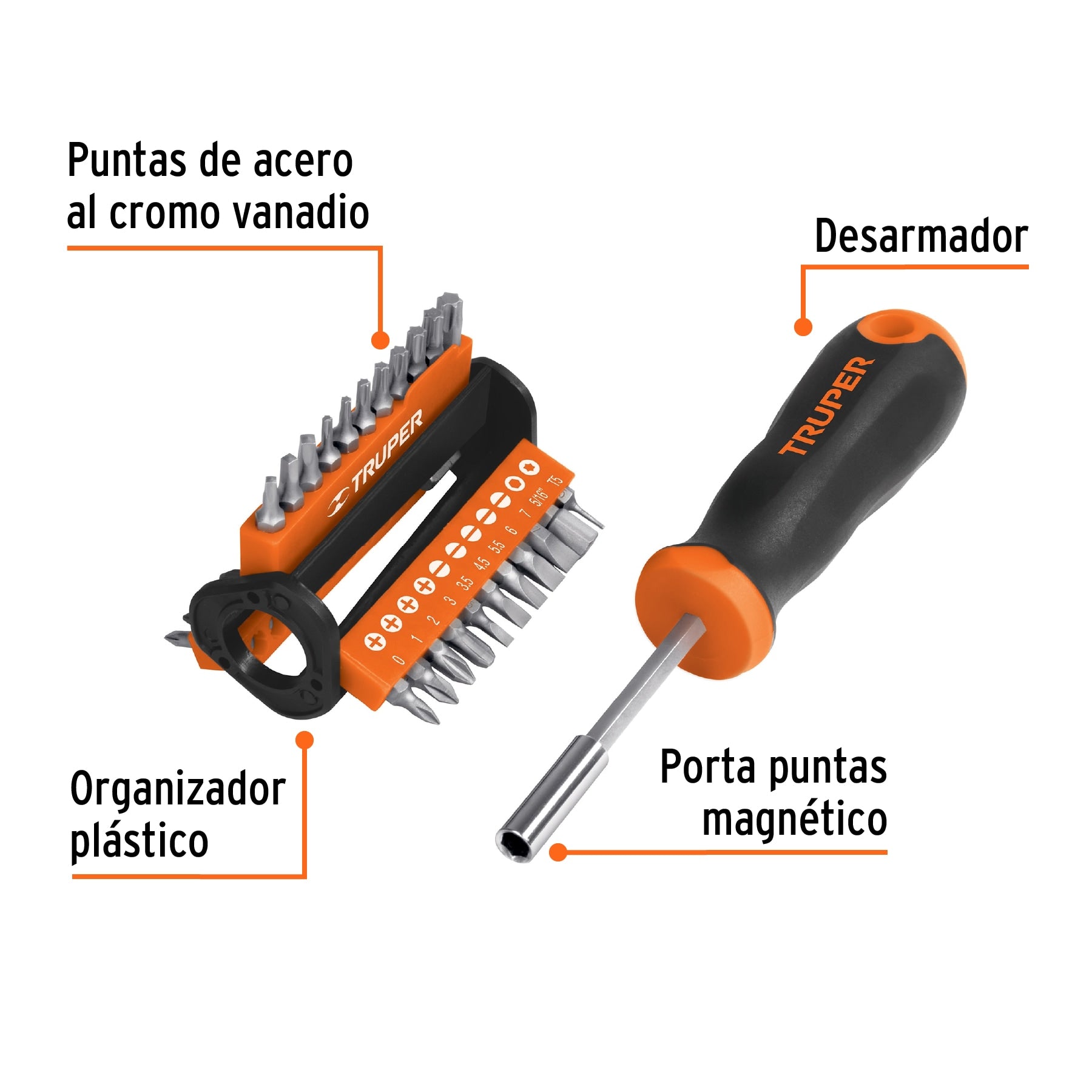 Desarmador multipunta con 33 puntas, Truper - 13595