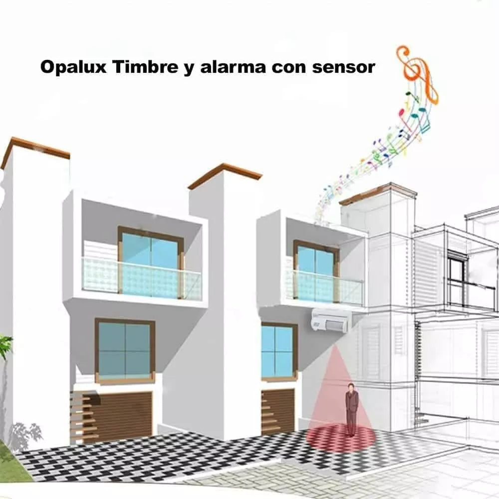 Sensor De Movimiento Con Alarma/timbre St-96 Opalux