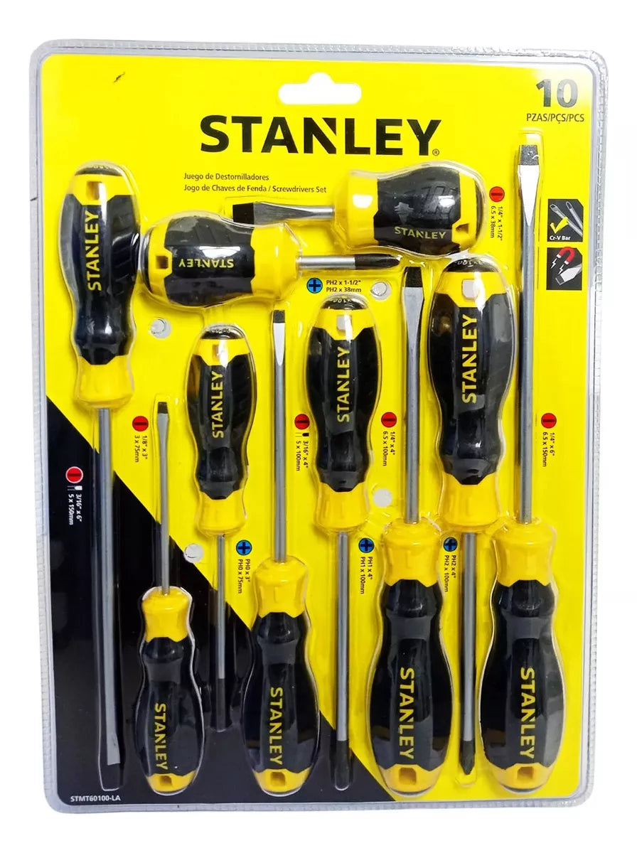 Juego De Destornilladores De 10pcs, STANLEY - STMT66676-840