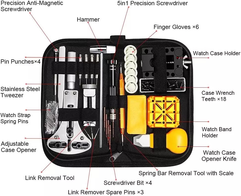 Kit Completo Para Relojería Reparación/mantenimiento 155pzs
