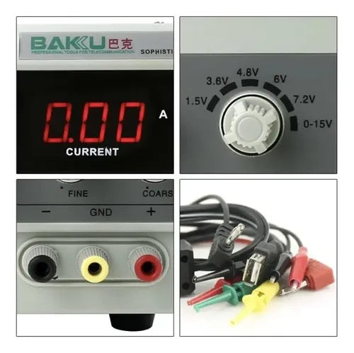 Fuente de alimentación regulable Baku BK-1502D+