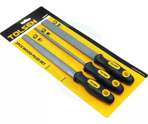 JUEGO DE LIMAS PARA MADERA 3 PCS 8" Tolsen - 32037