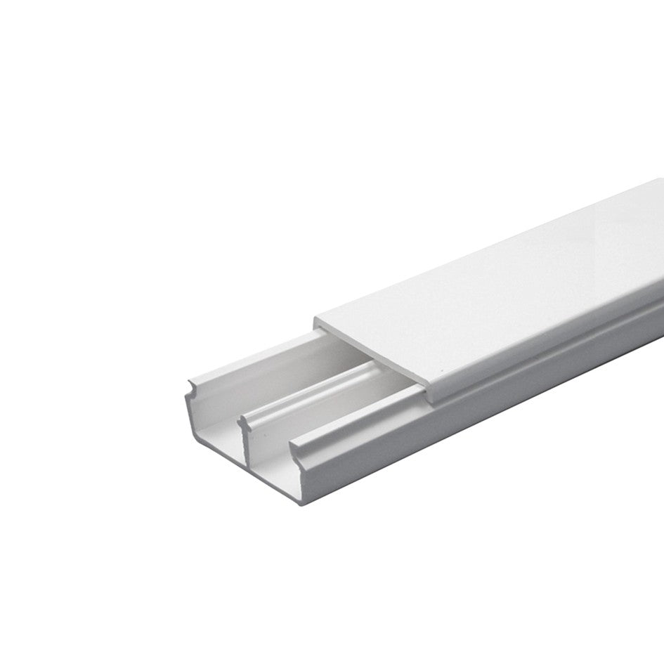 Canaleta Blanca 32x12 con Division, PVC rigido EDILT-C32X12D