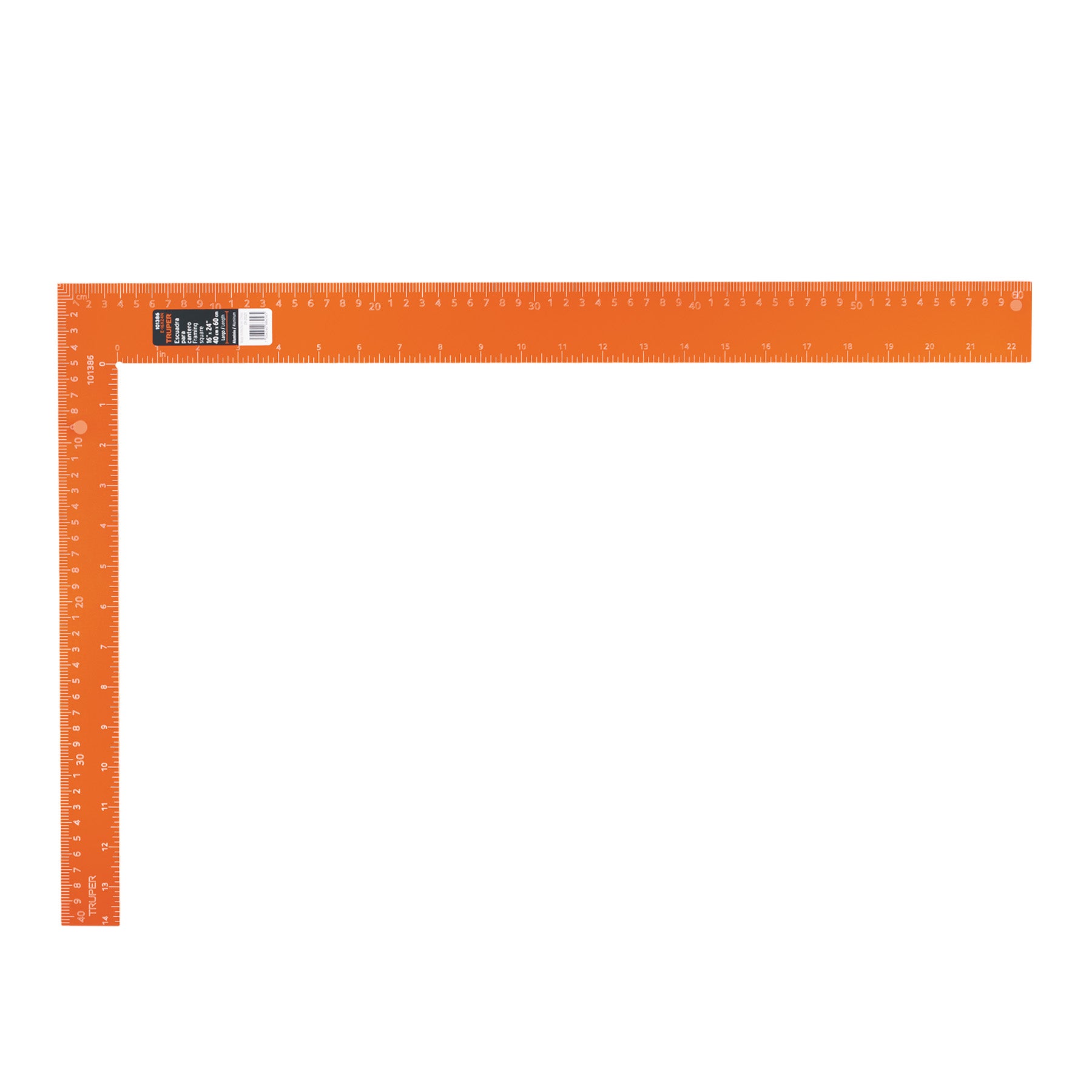 Escuadra 16"x24" de aluminio color naranja para cantero - 101386