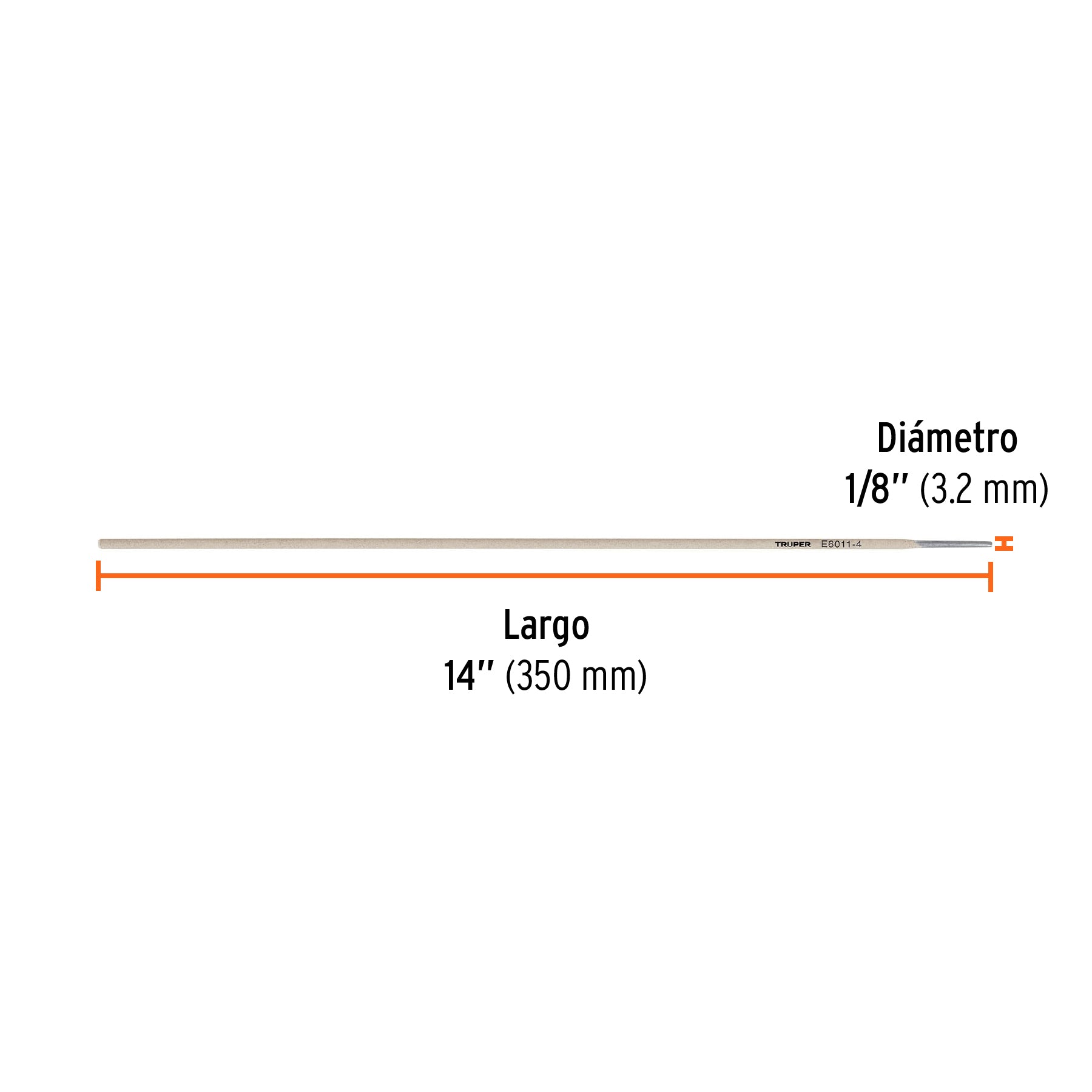 Bolsa con 1 kg de electrodos 6011 de 1/8", Truper - 15460