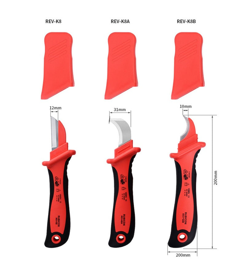 CUCHILLA ELECTRICISTA 1000 VOLTIOS CURVA REV-K8B RUBICON (pza) - 119242