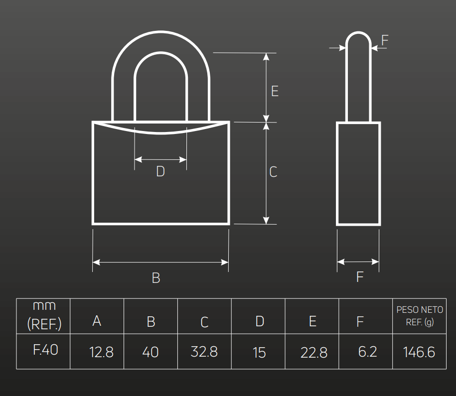 Candado Standard Forte F-40