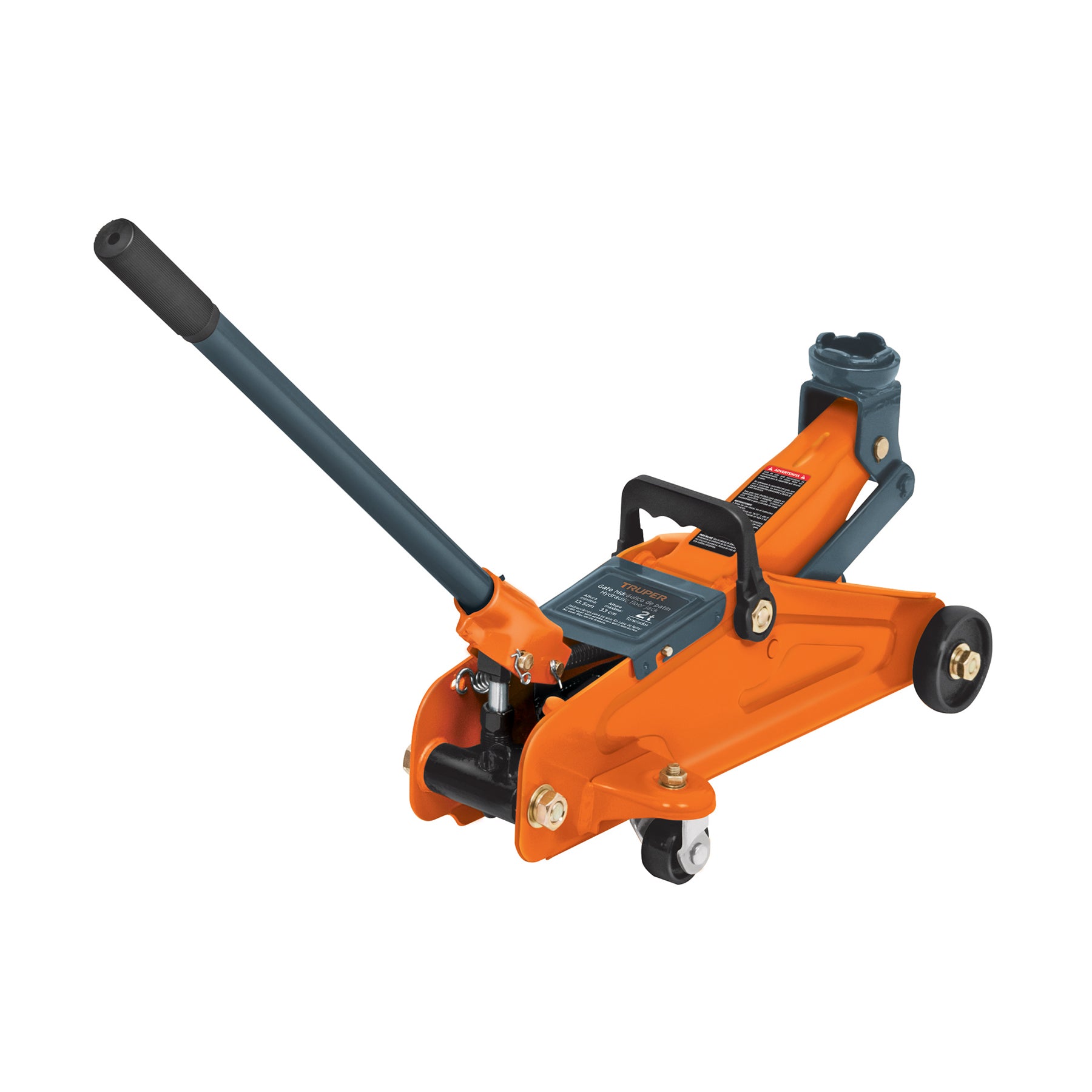 Gato hidráulico de patín, 2t, 30 movimientos, Truper - 14944
