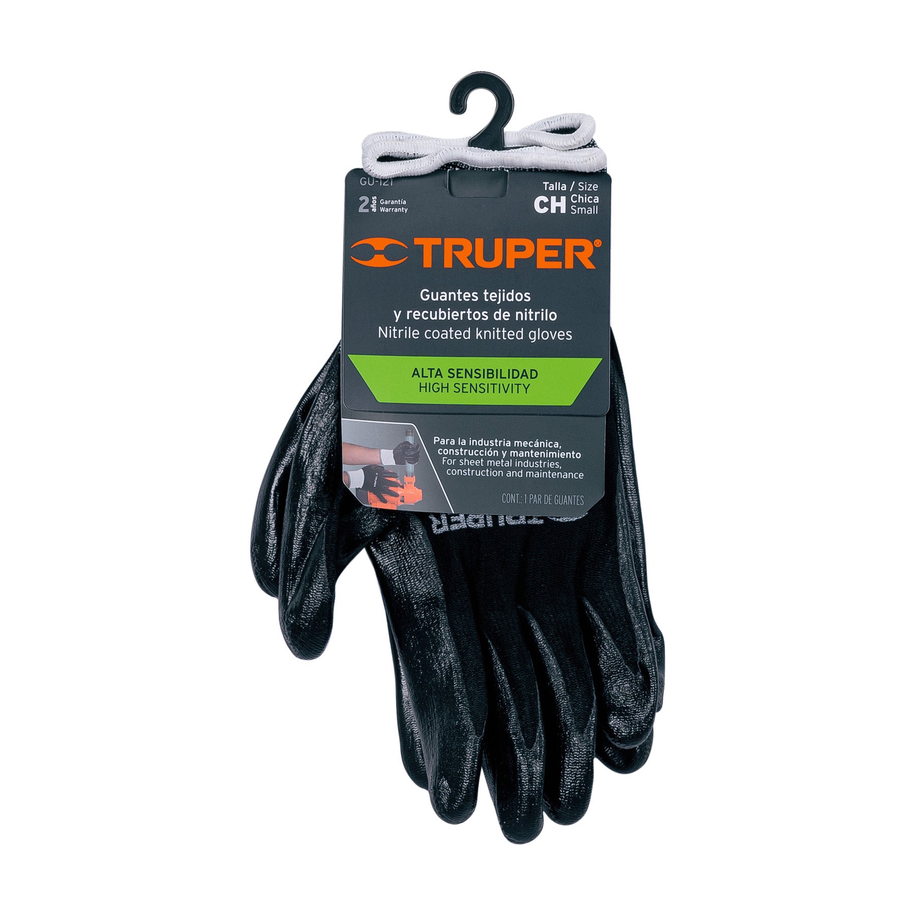 Guantes de nylon recubiertos de nitrilo, M, Truper - 13294