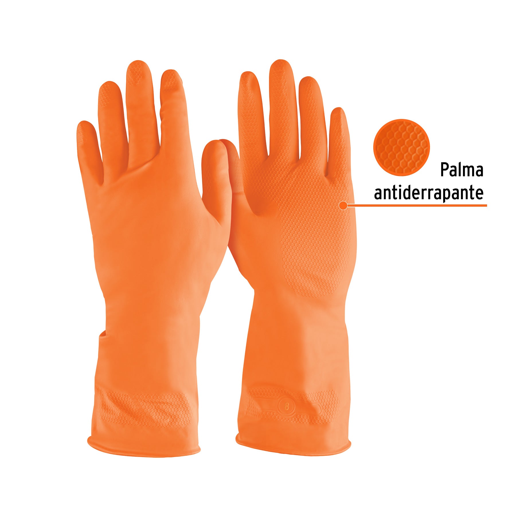 Guantes de látex para limpieza, M, TRUPER - 14262