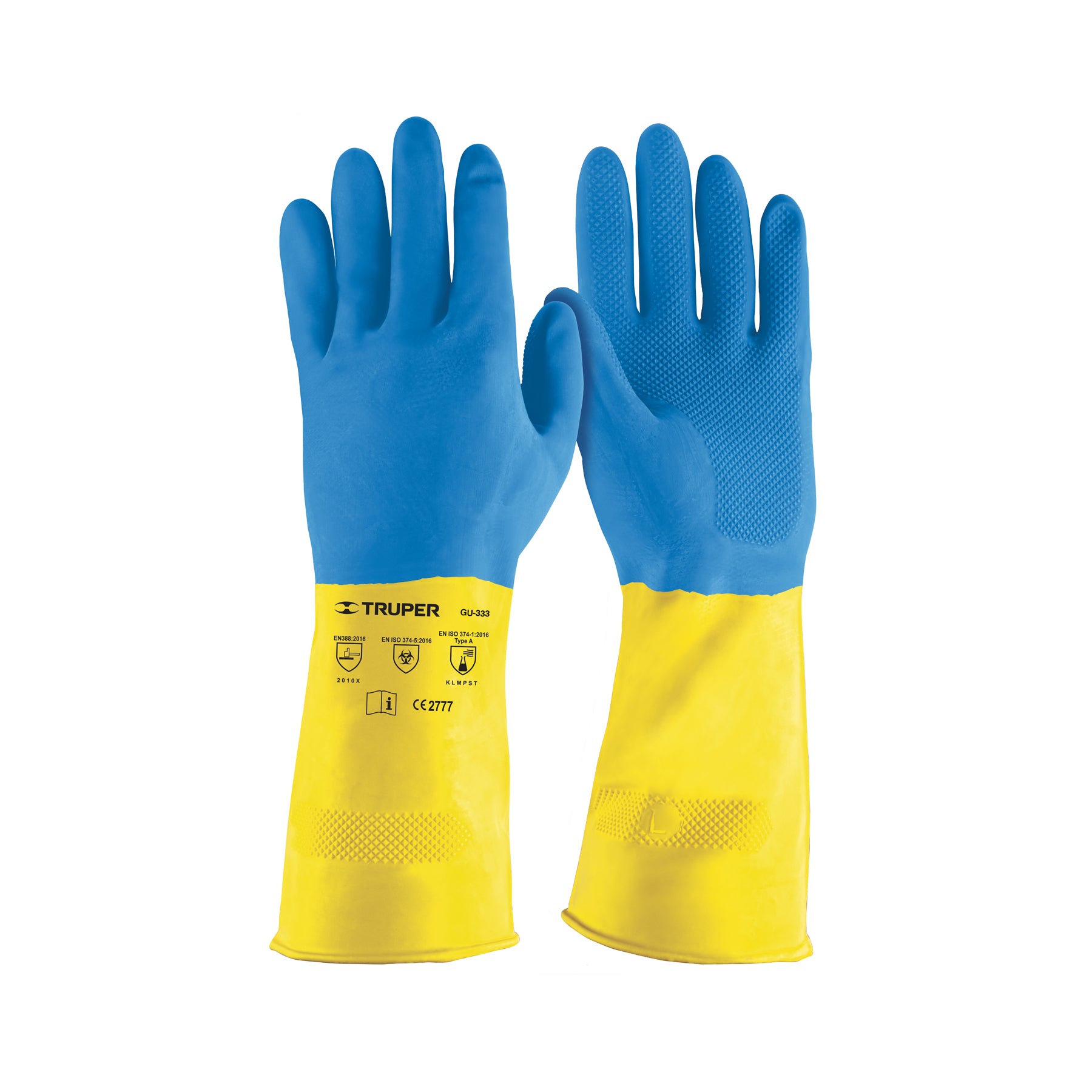 Guantes de látex reforzados para limpieza, G, TRUPER - 15269