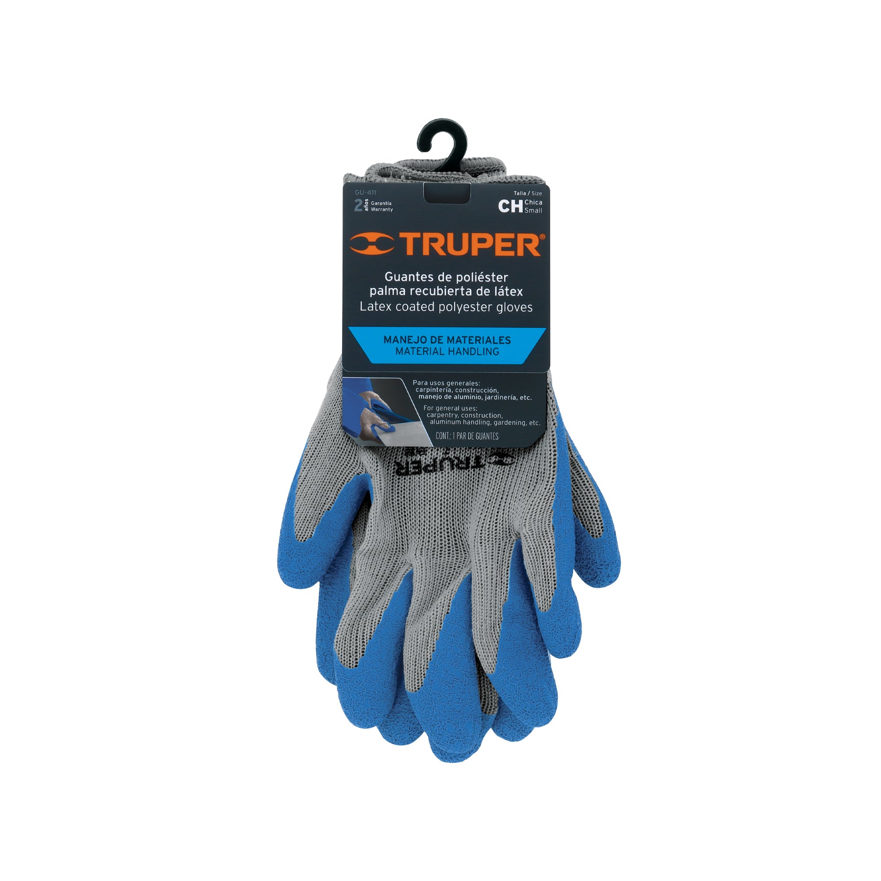 Guantes de poliéster recubiertos de latex, CH, TRUPER - 15265