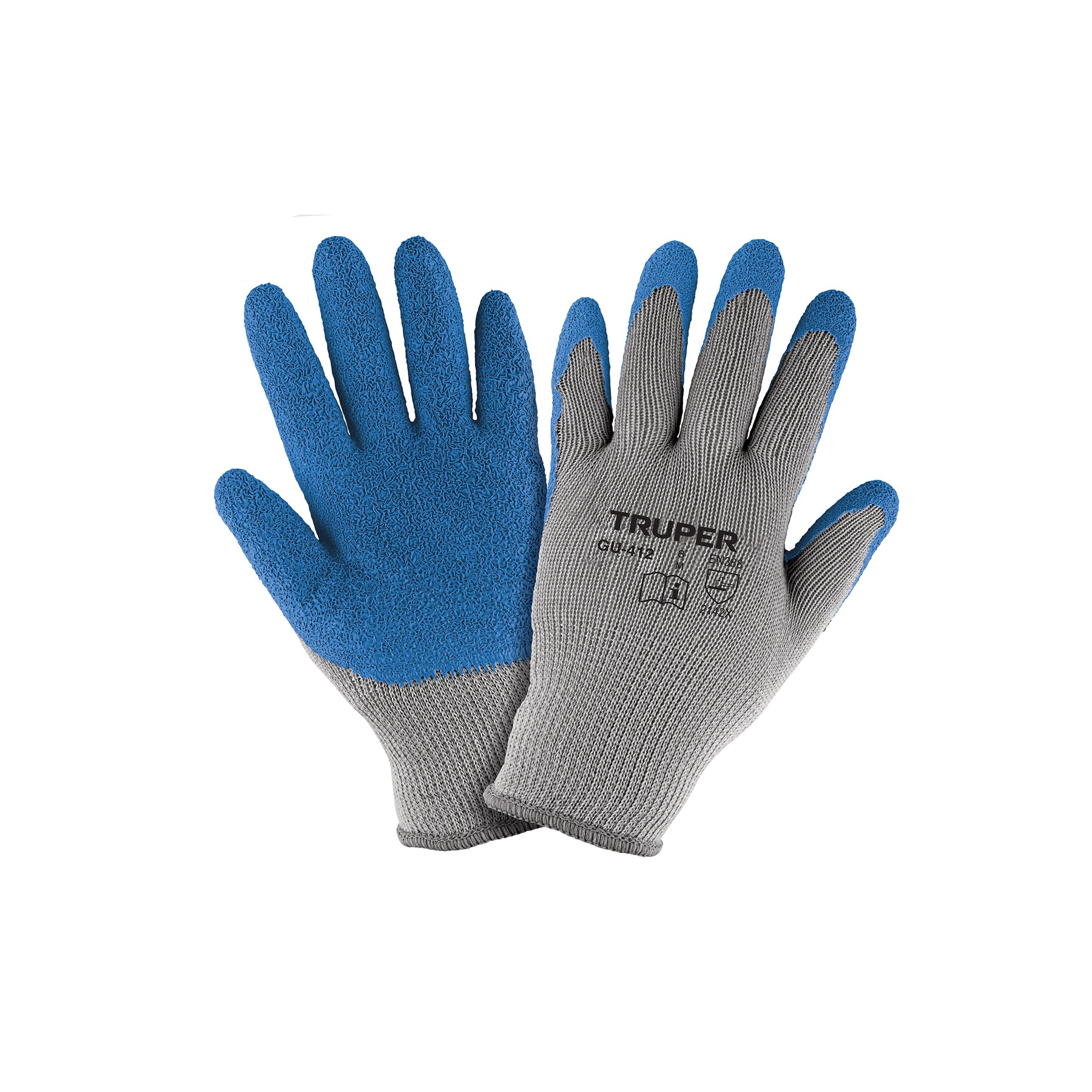 Guantes de poliéster recubiertos de latex, M, TRUPER - 15266