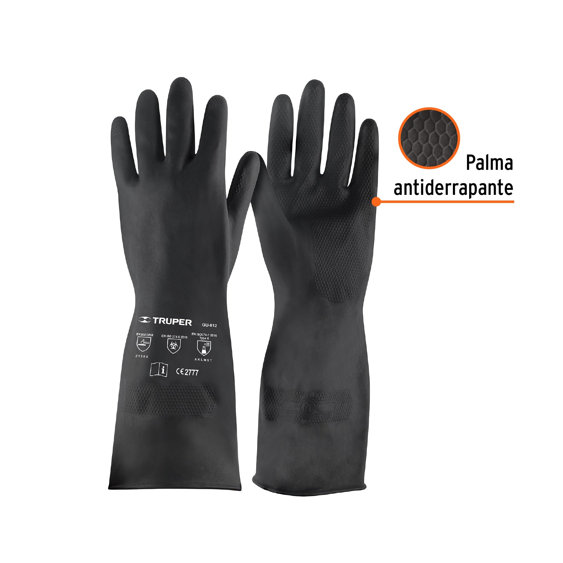 Guantes de neopreno para manejo de químicos, G, TRUPER - 14271