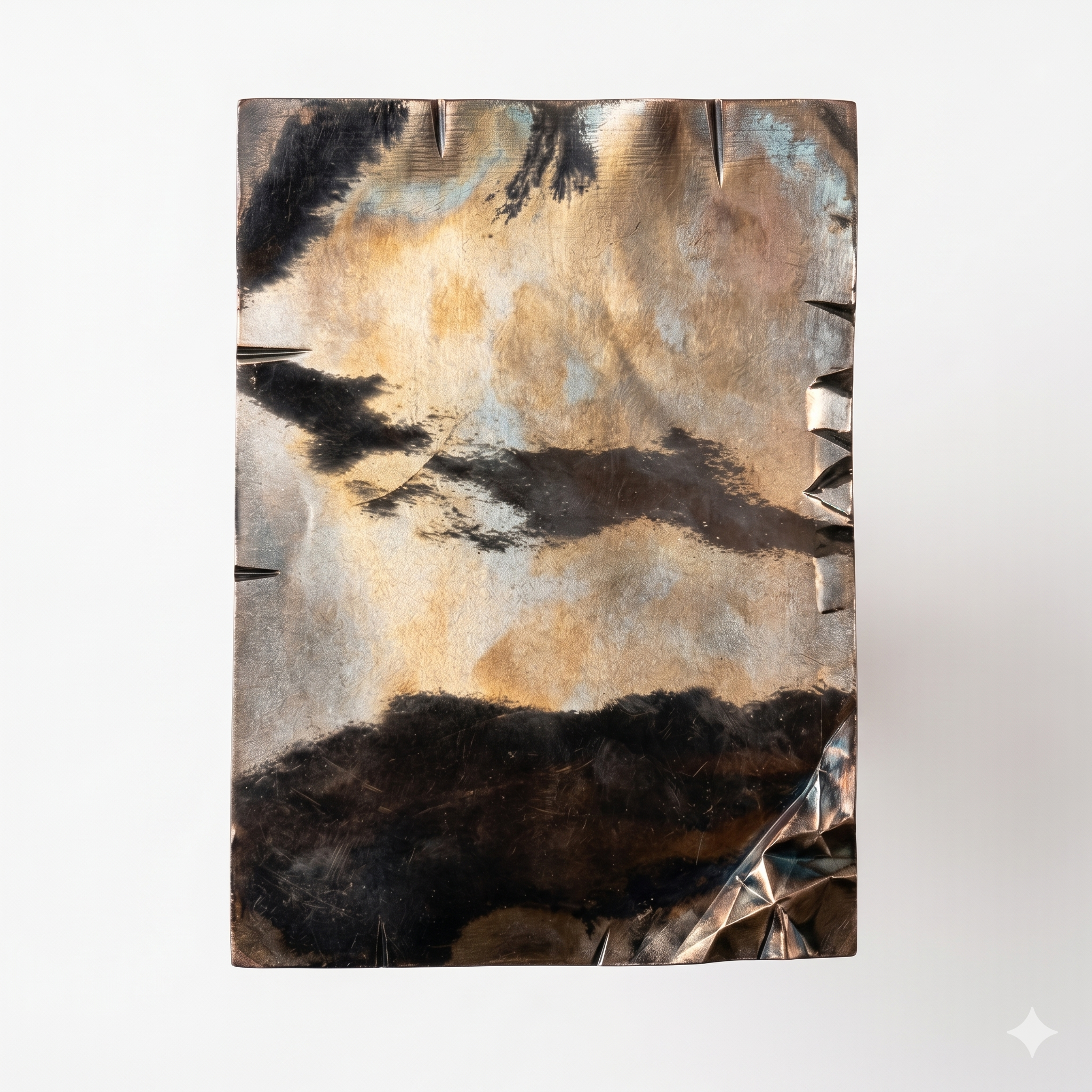 Lamina de Cobre de 10cm x 10cm c/ pega y conductivo Coedi-10x10