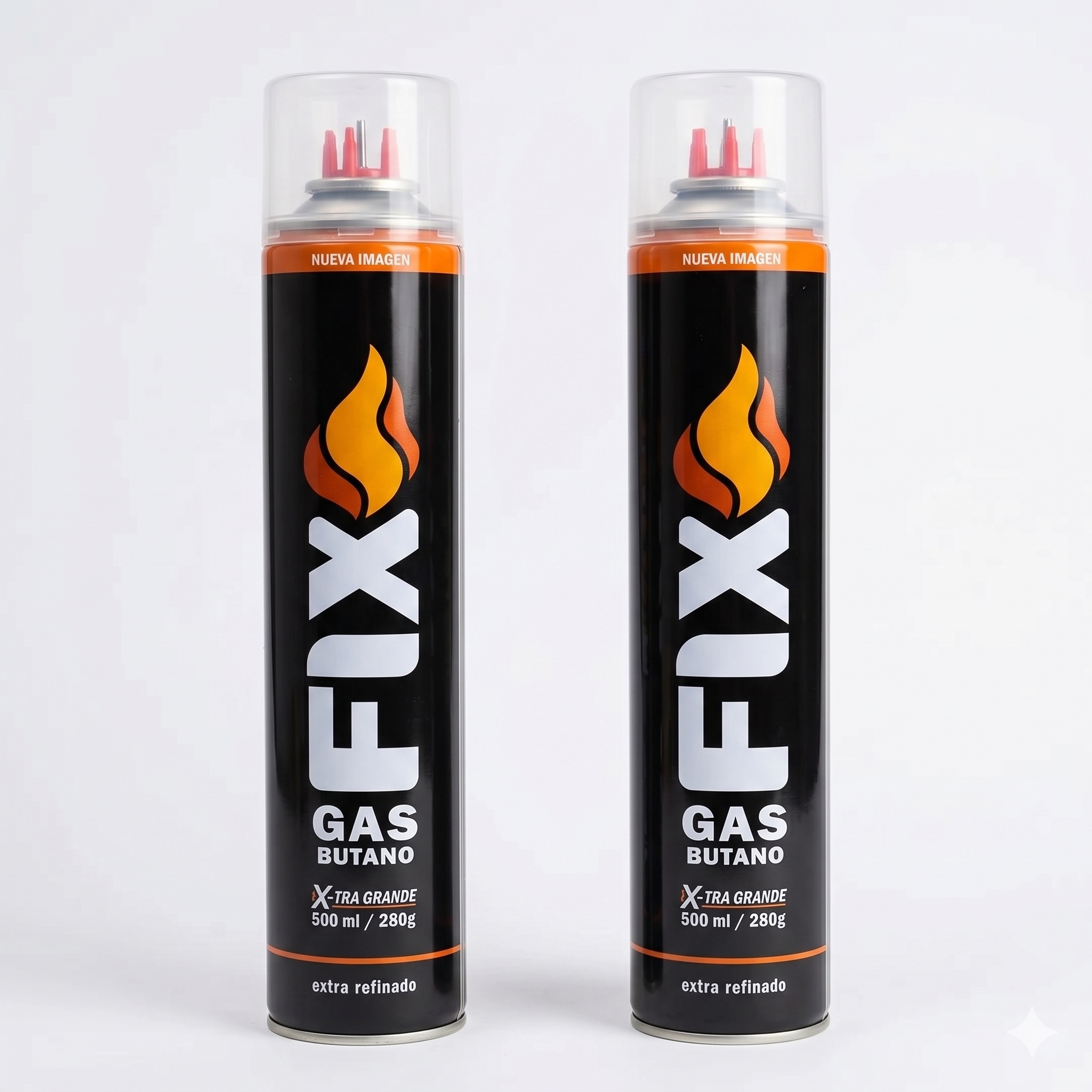 2x Gas Butano FIX Ultra Refinado Recarga Todo Tipo Encendedores sopletes 2EDI-500