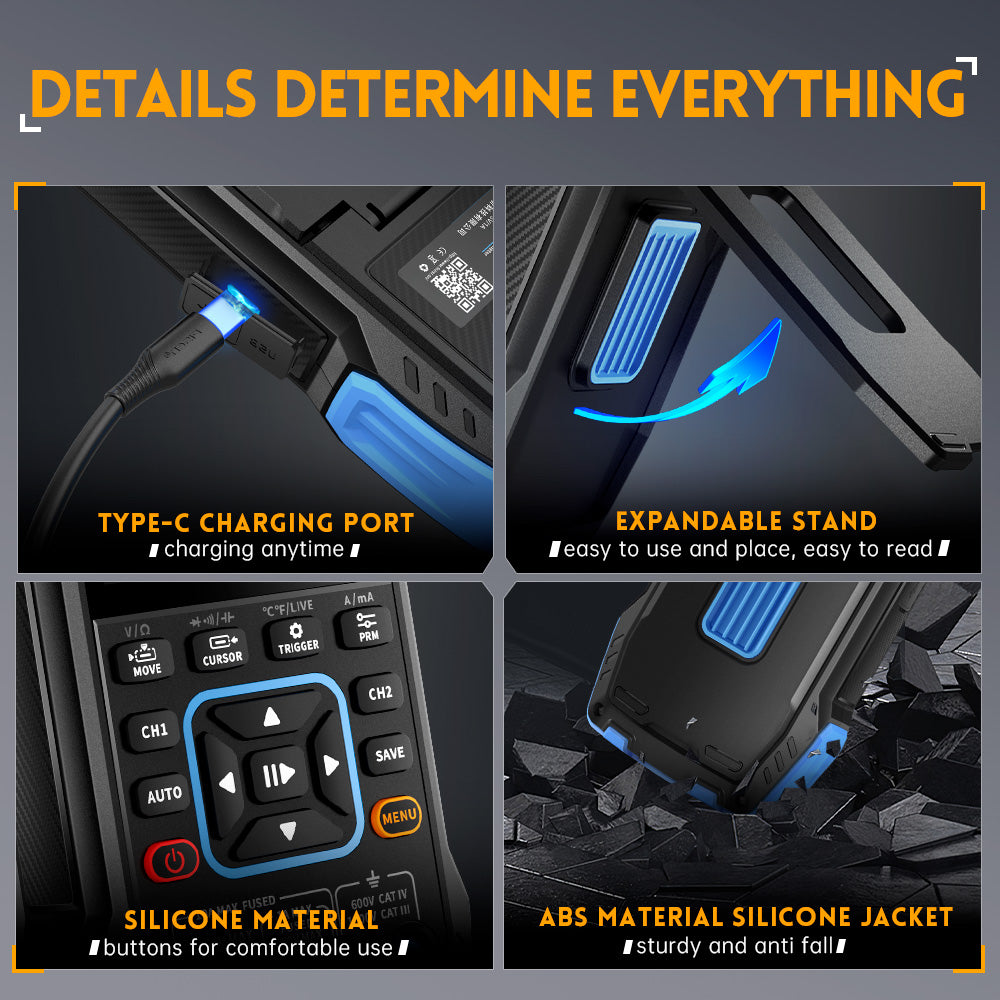 Multímetro Osciloscopio Digital de mano 2C23T, 3 en 1, 2 canales 10Mhz, Fnirsi