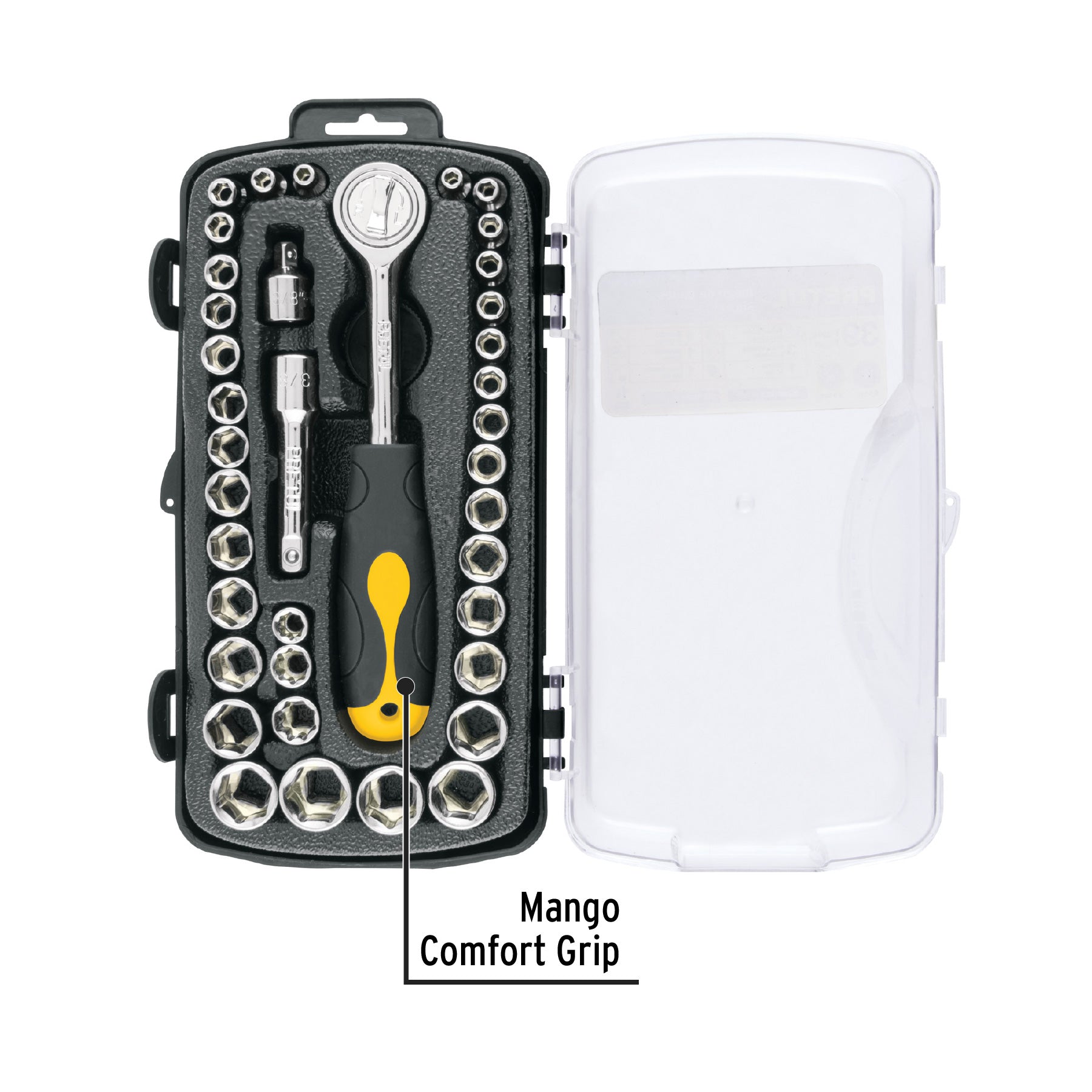 Juego de 39 herramientas 1/4" y 3/8" para mecánico, Pretul - 23969