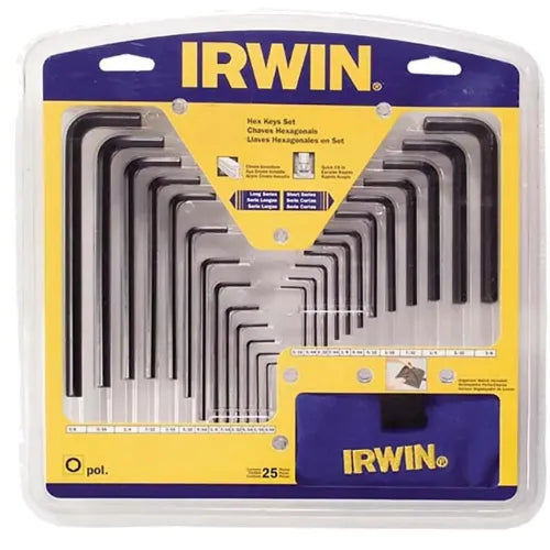 Juego De Llaves Hexagonales Combinadas 25 Pcs Irwin Iw10759