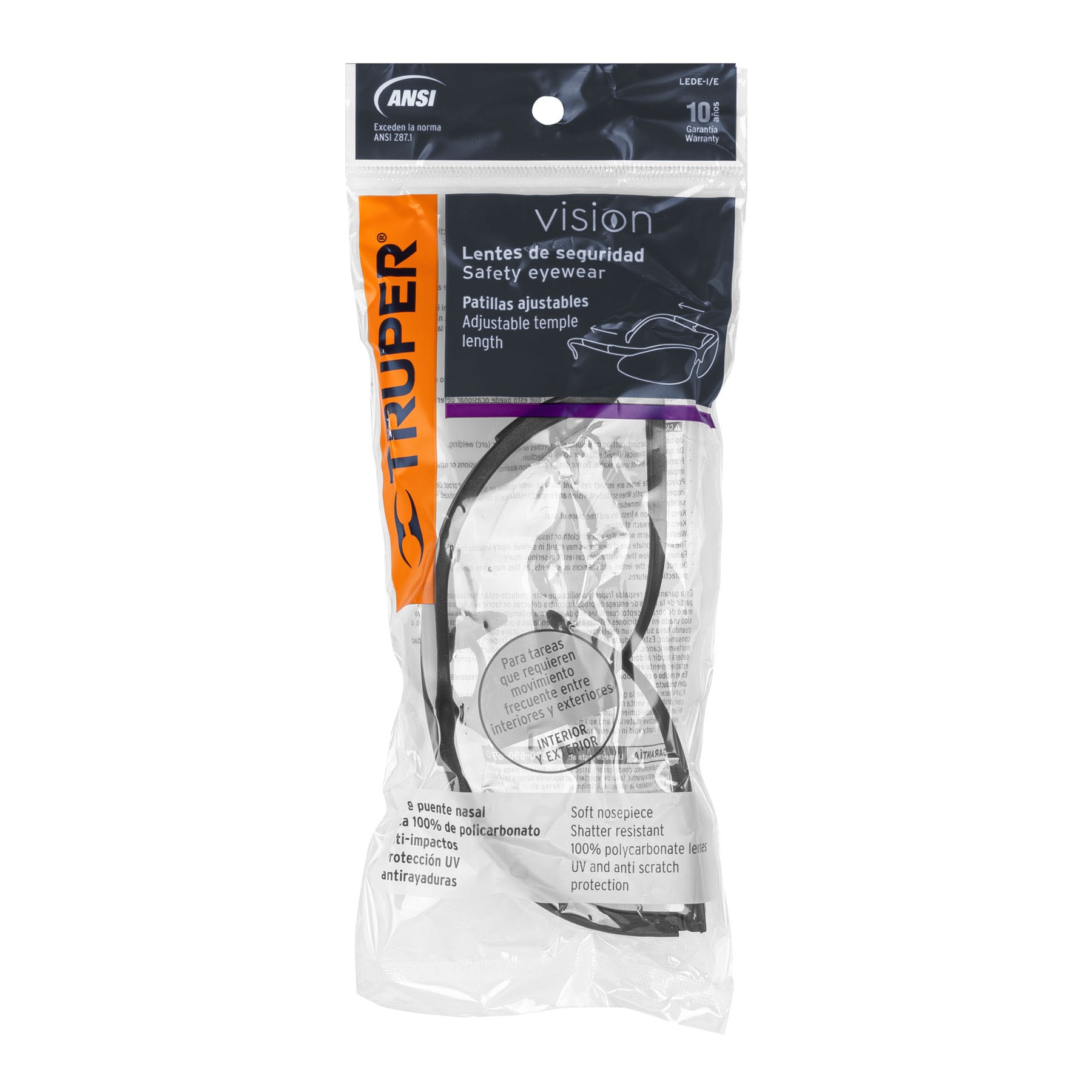 Lentes de seguridad interior-exterior, Truper - 10824