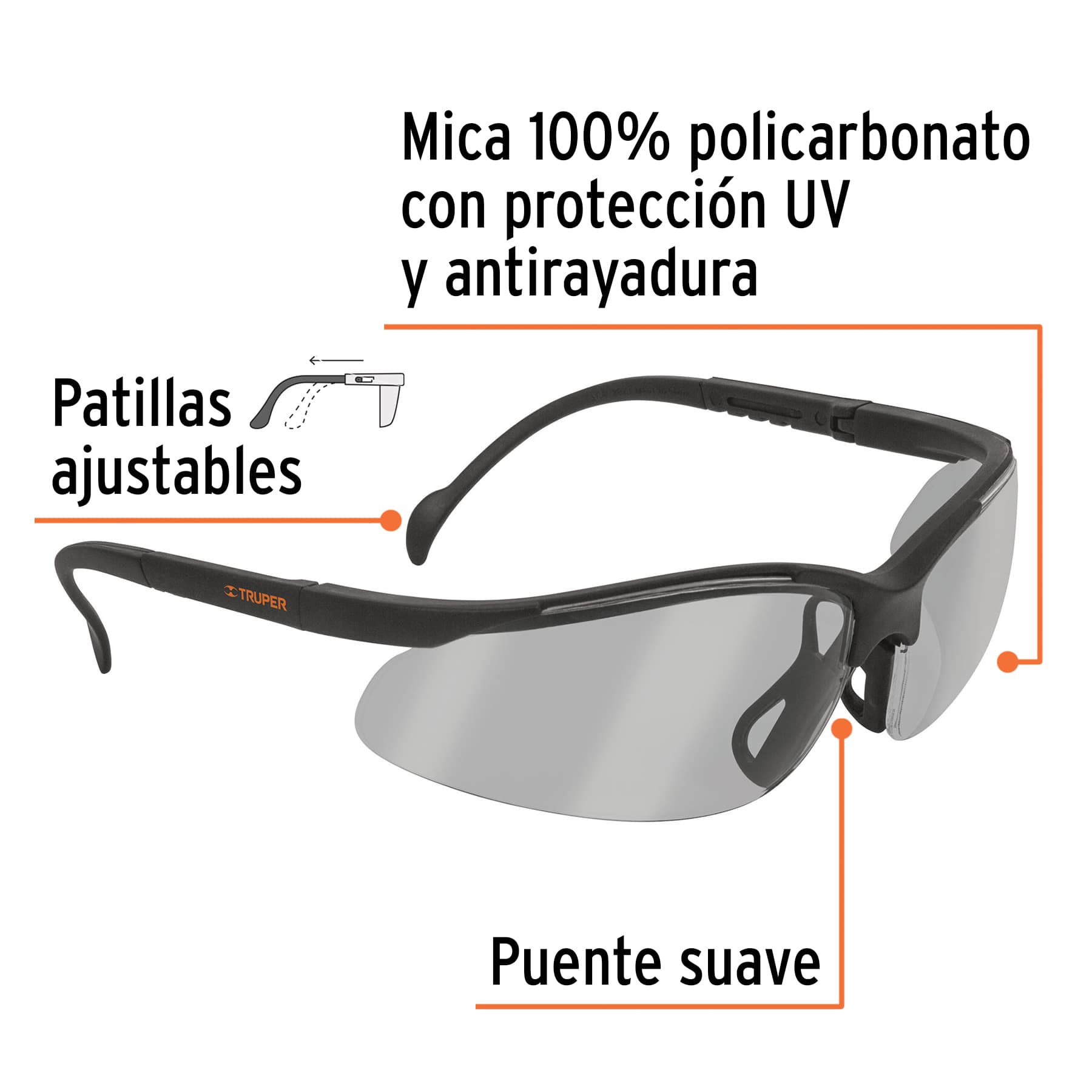 Lentes de seguridad interior-exterior, Truper - 10824