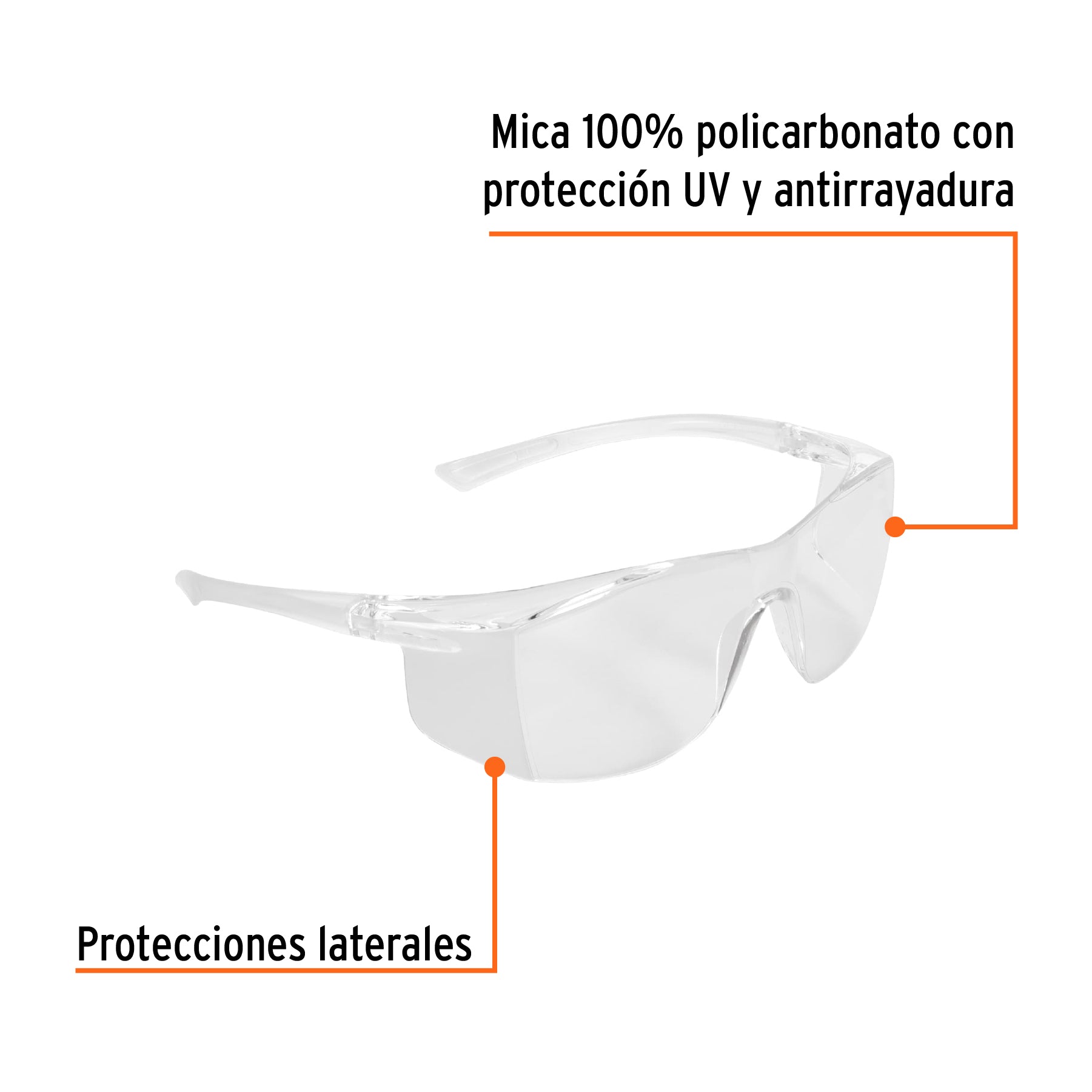 Lentes de seguridad transparentes, Truper Ultralite - 14293