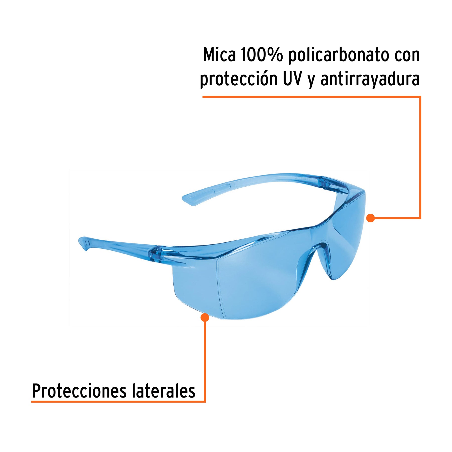 Lentes de seguridad azules, Truper Ultralite 10819