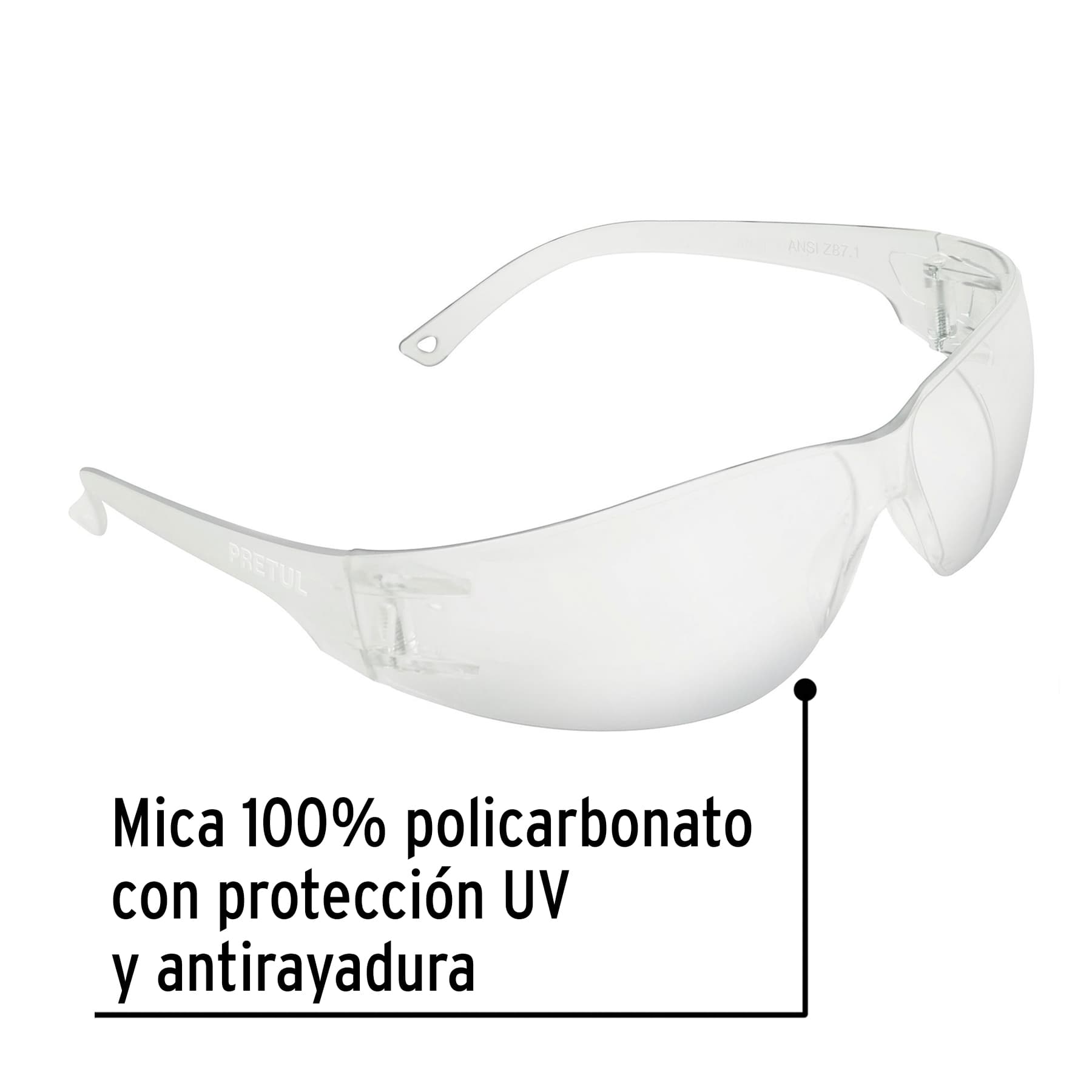 Lentes de seguridad transparentes, Pretul - 20401