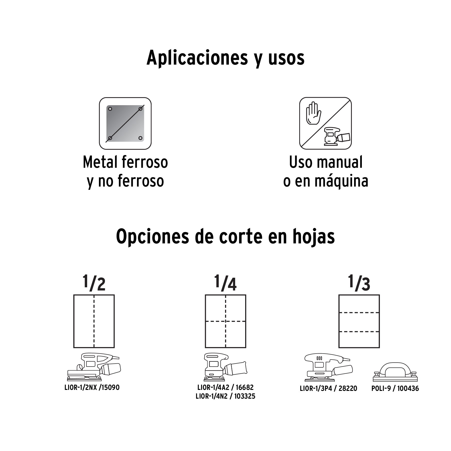 Lija de esmeril negra grano 120 de óxido de aluminio, Truper - 11603
