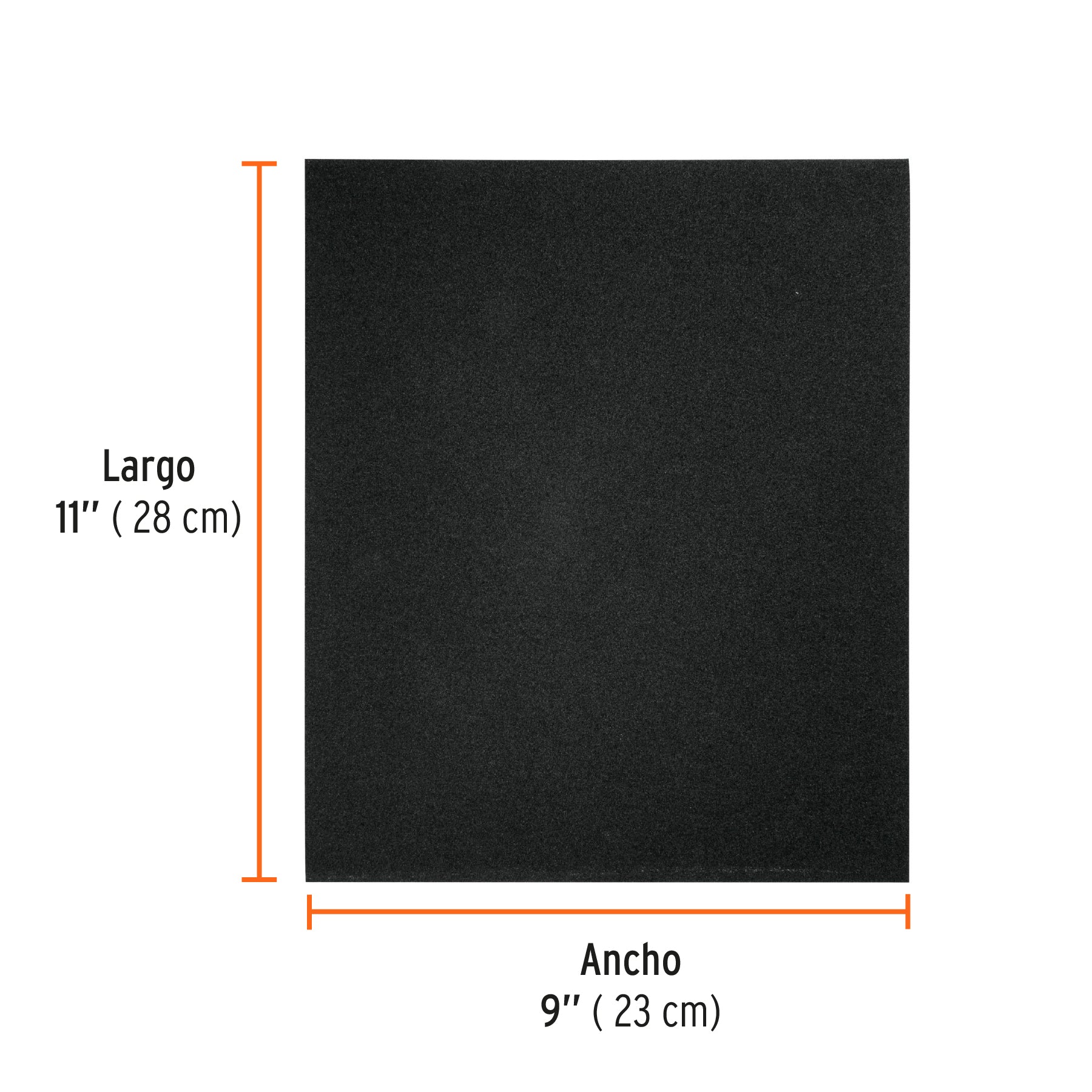 Lija de esmeril negra grano 120 de óxido de aluminio, Truper - 11603
